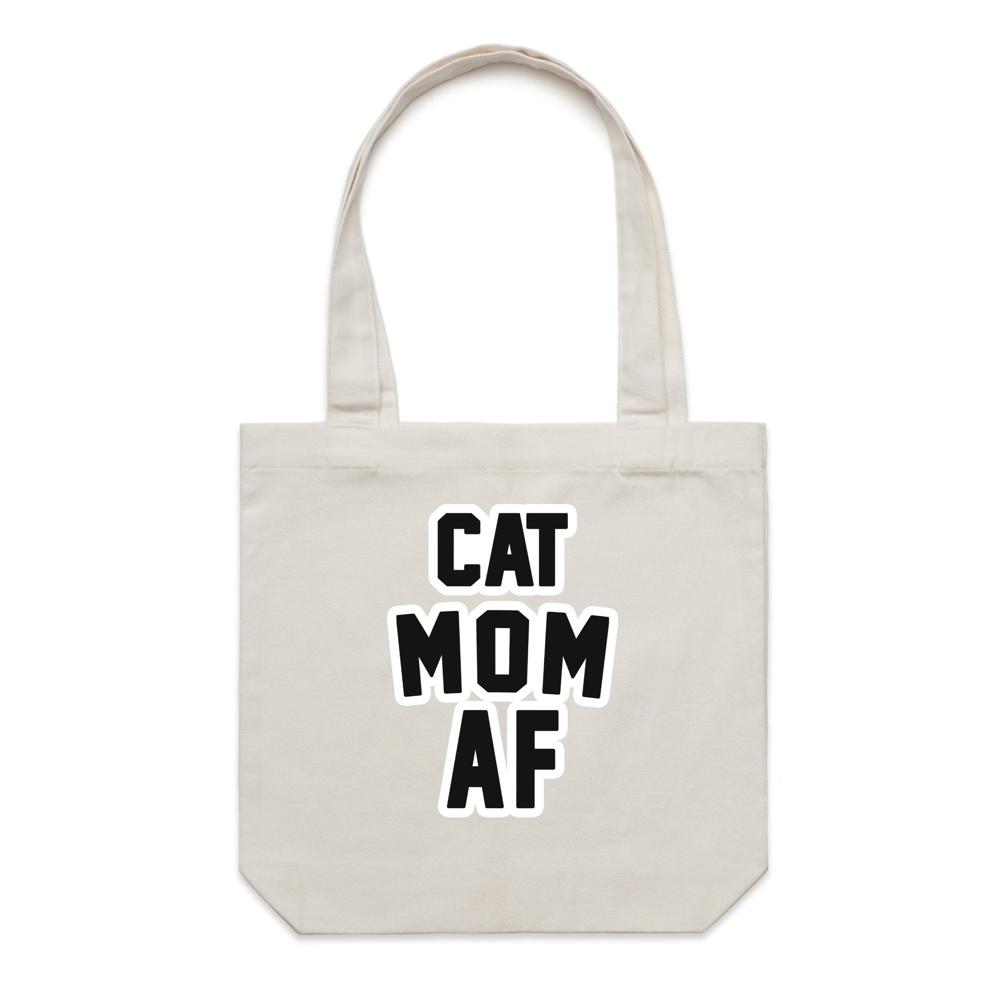 Accessory | Cat Mom AF | Canvas Tote - Arm The Animals Clothing LLC