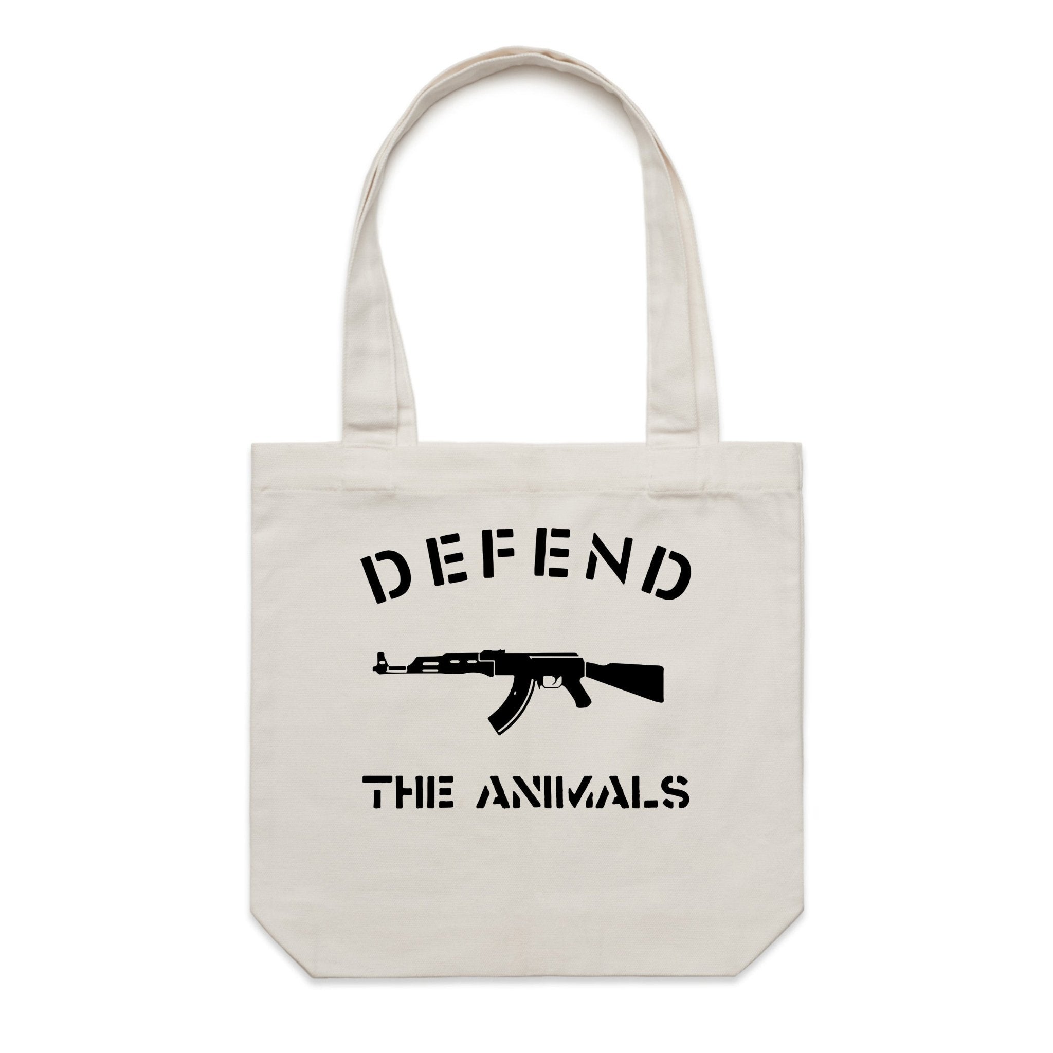 Accessory | Defend The Defenseless | Canvas Tote - Arm The Animals Clothing LLC