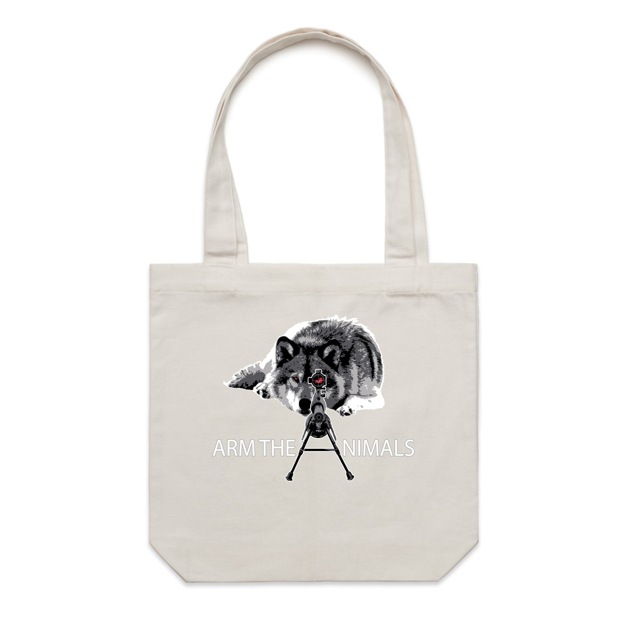 Accessory | M - 16 Wolf | Canvas Tote - Arm The Animals Clothing LLC