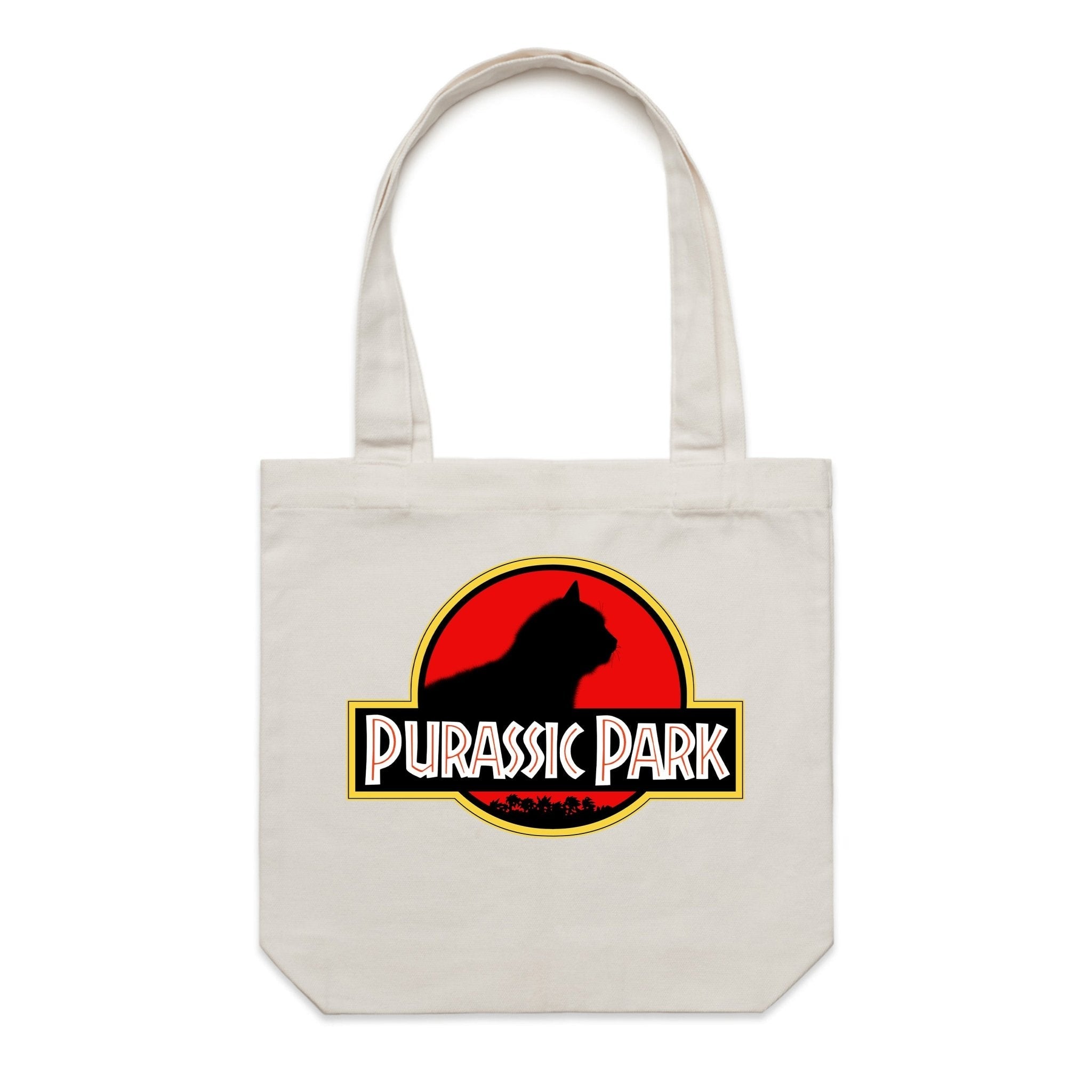 Accessory | Purrassic Park | Canvas Tote - Arm The Animals Clothing LLC