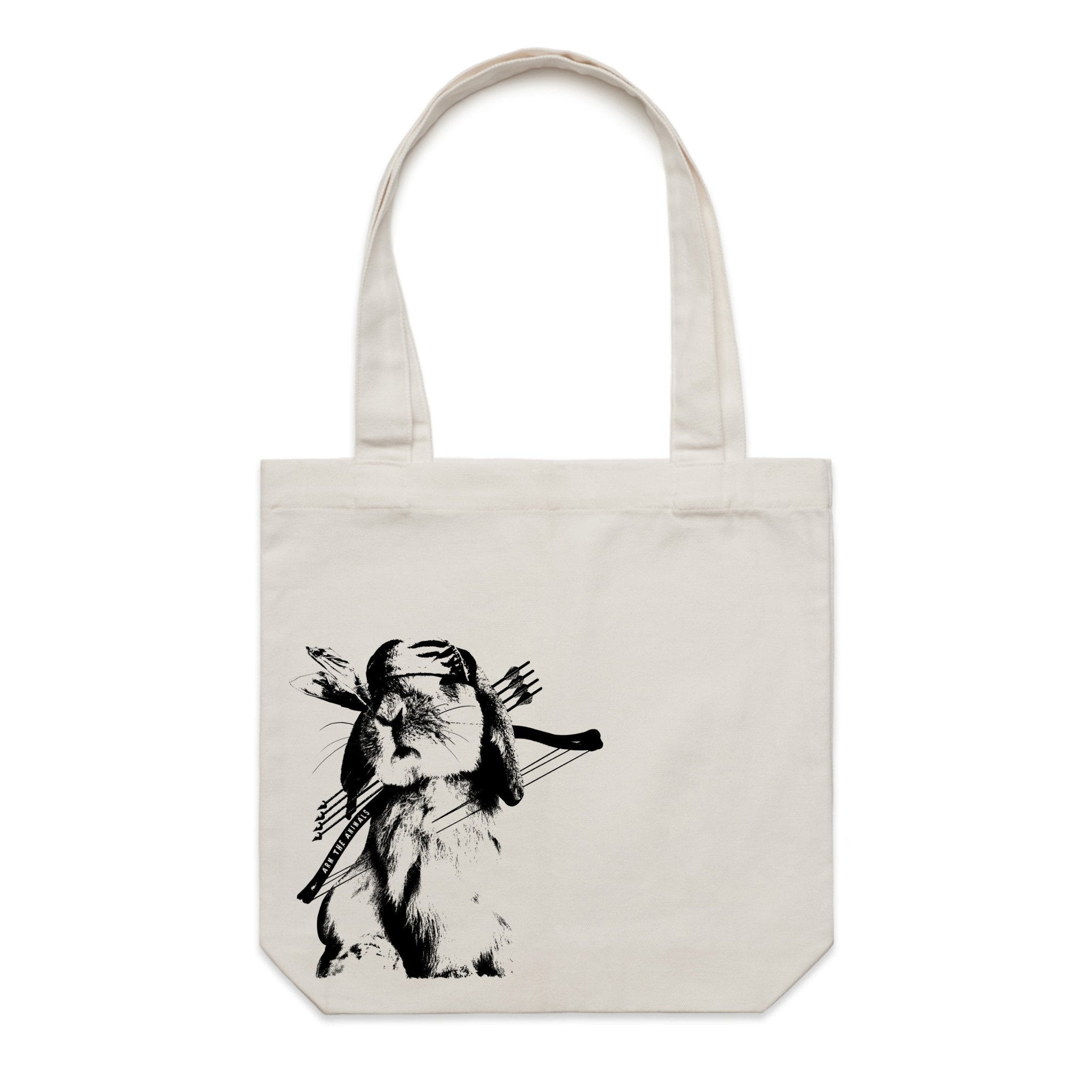 Accessory | Rambo Bunny | Canvas Tote - Arm The Animals Clothing LLC