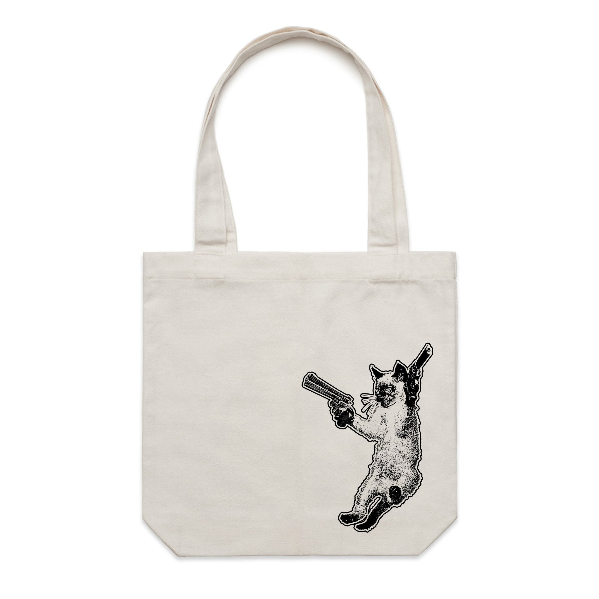 Accessory | The Cat And The Gat | Canvas Tote - Arm The Animals Clothing LLC