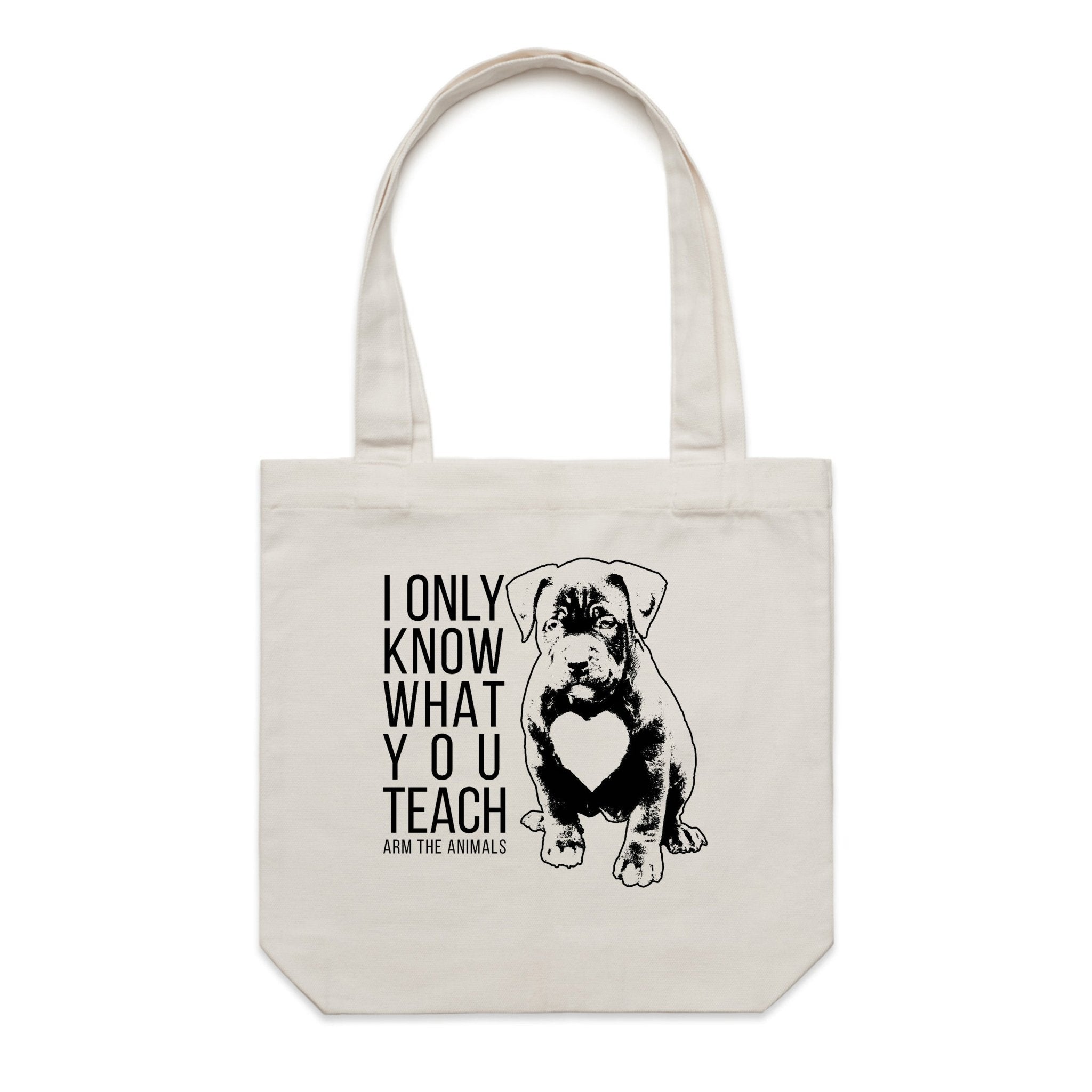Accessory | What You Teach | Canvas Tote - Arm The Animals Clothing LLC