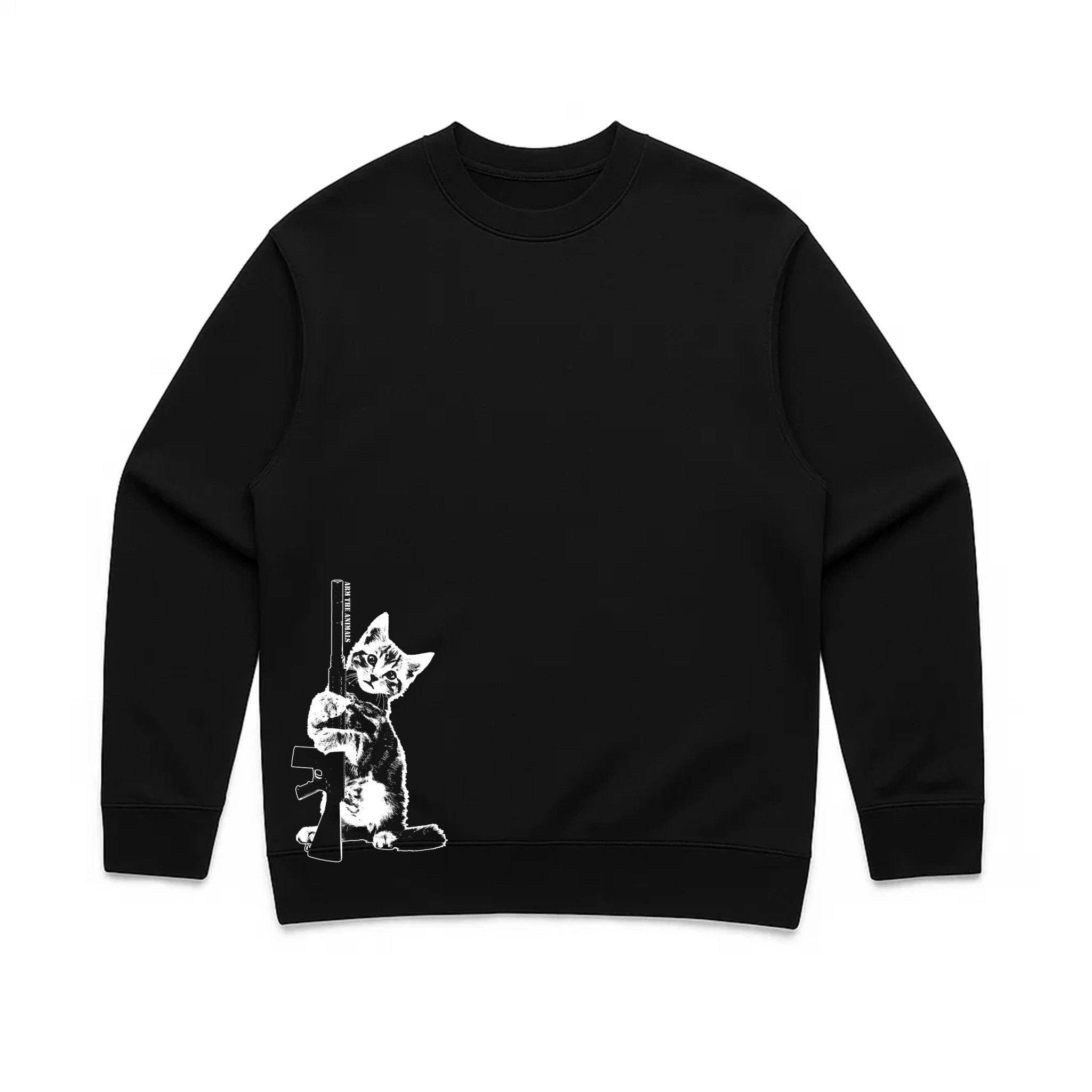 Unisex | Ain't Kitten Around | Crewneck Sweatshirt - Arm The Animals Clothing LLC