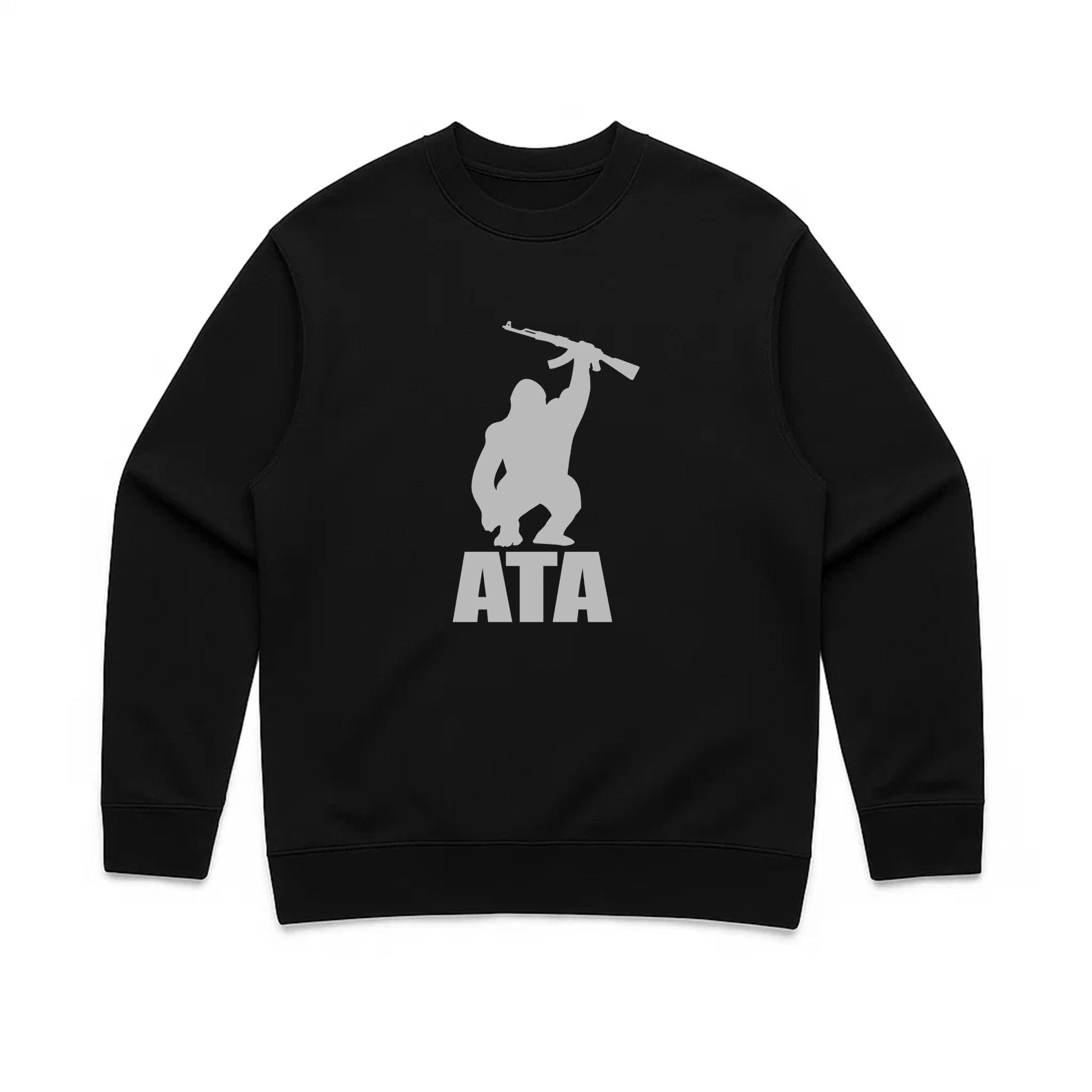 Unisex | ATA Gorilla Warfare | Crewneck Sweatshirt - Arm The Animals Clothing LLC