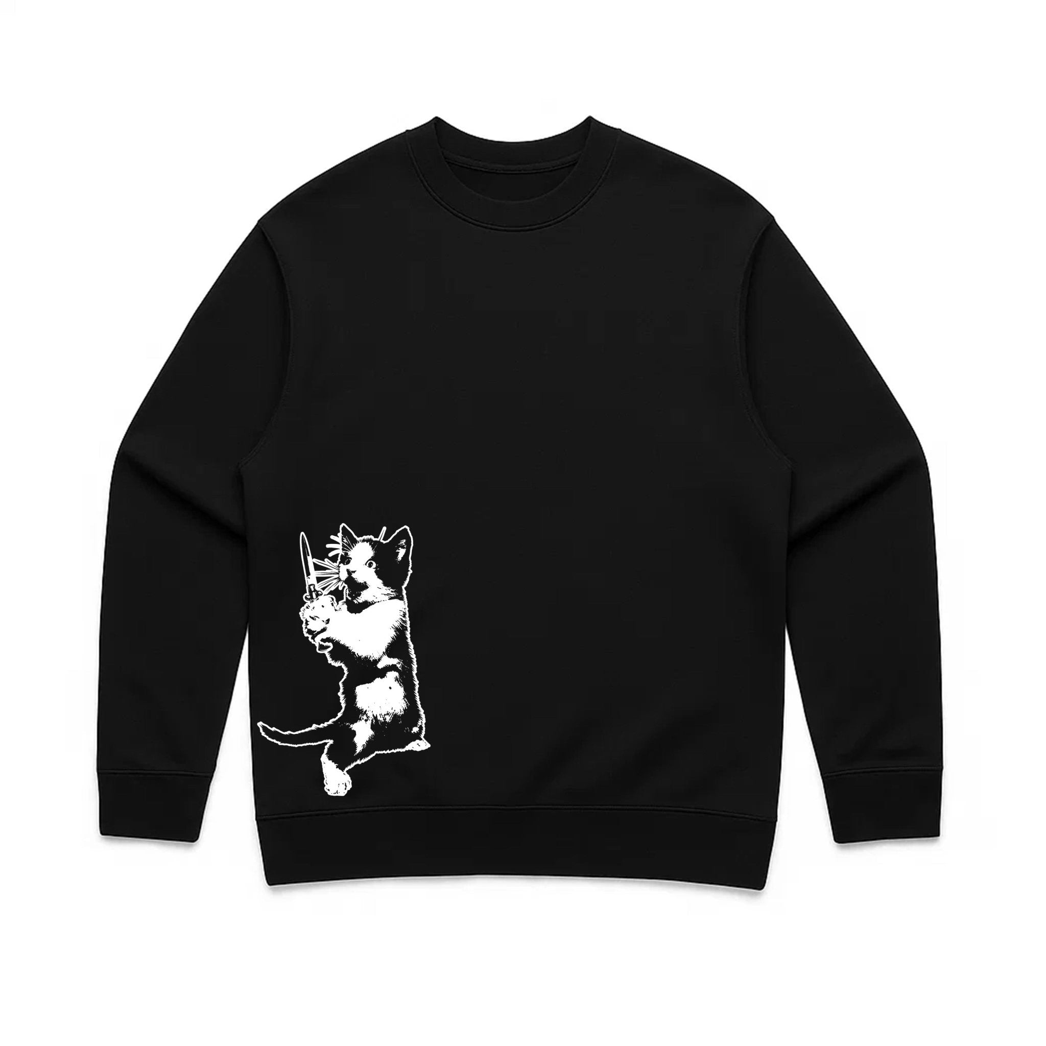 Unisex | Cat The Ripper | Crewneck Sweatshirt - Arm The Animals Clothing LLC