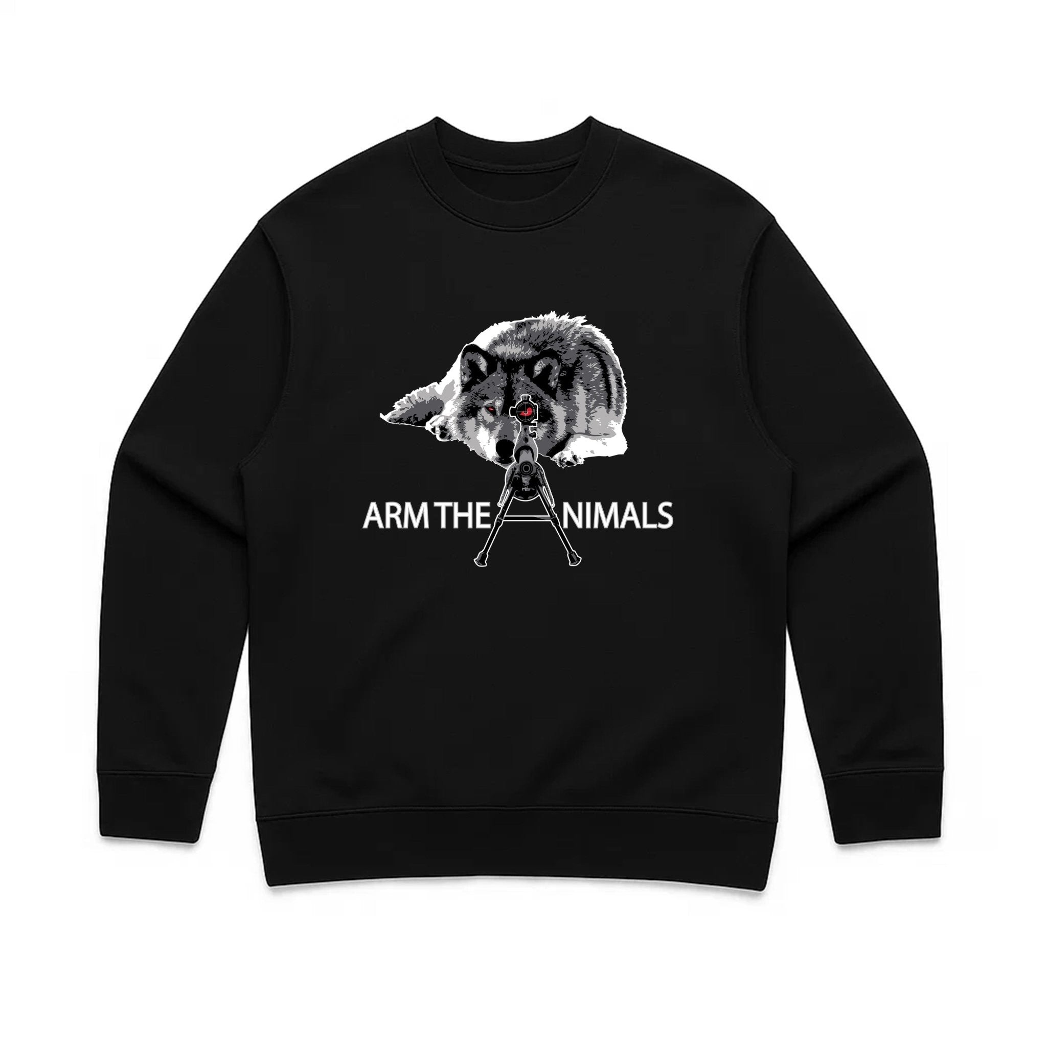 Unisex | M - 16 Wolf | Crewneck Sweatshirt - Arm The Animals Clothing LLC