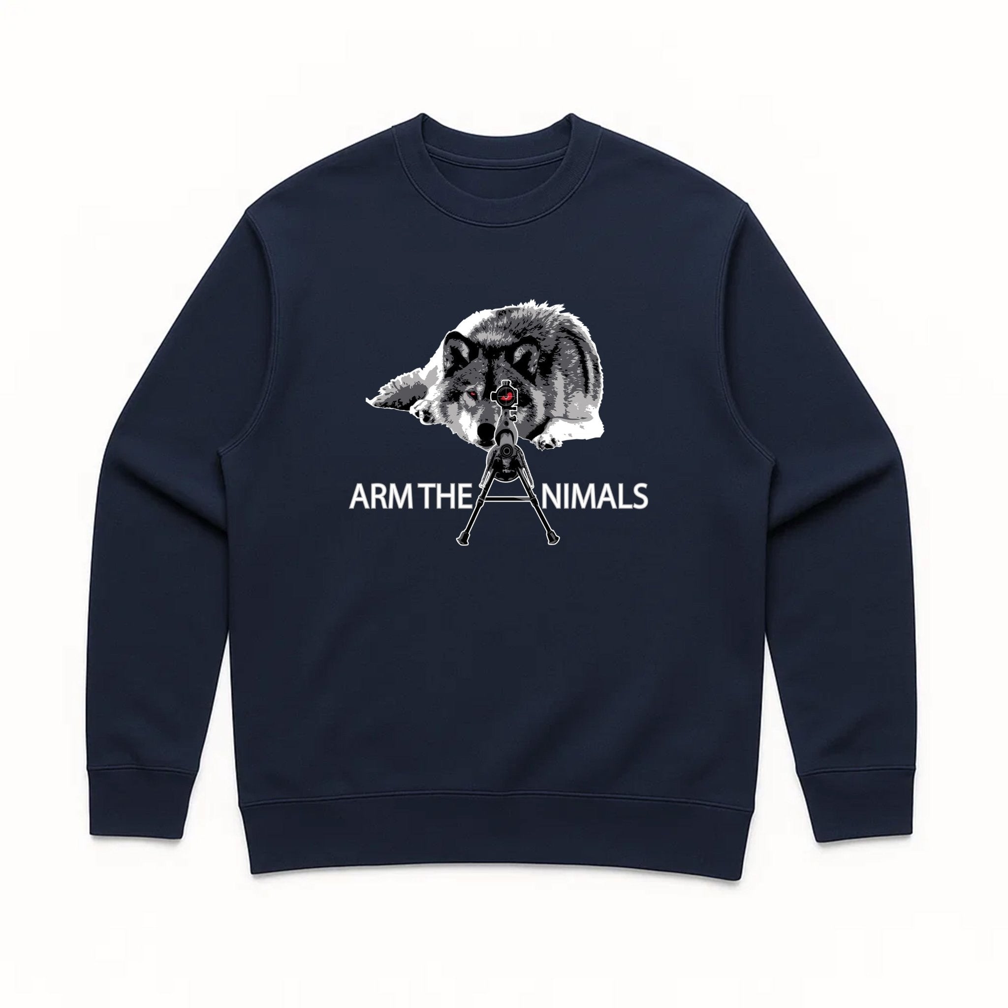 Unisex | M - 16 Wolf | Crewneck Sweatshirt - Arm The Animals Clothing LLC