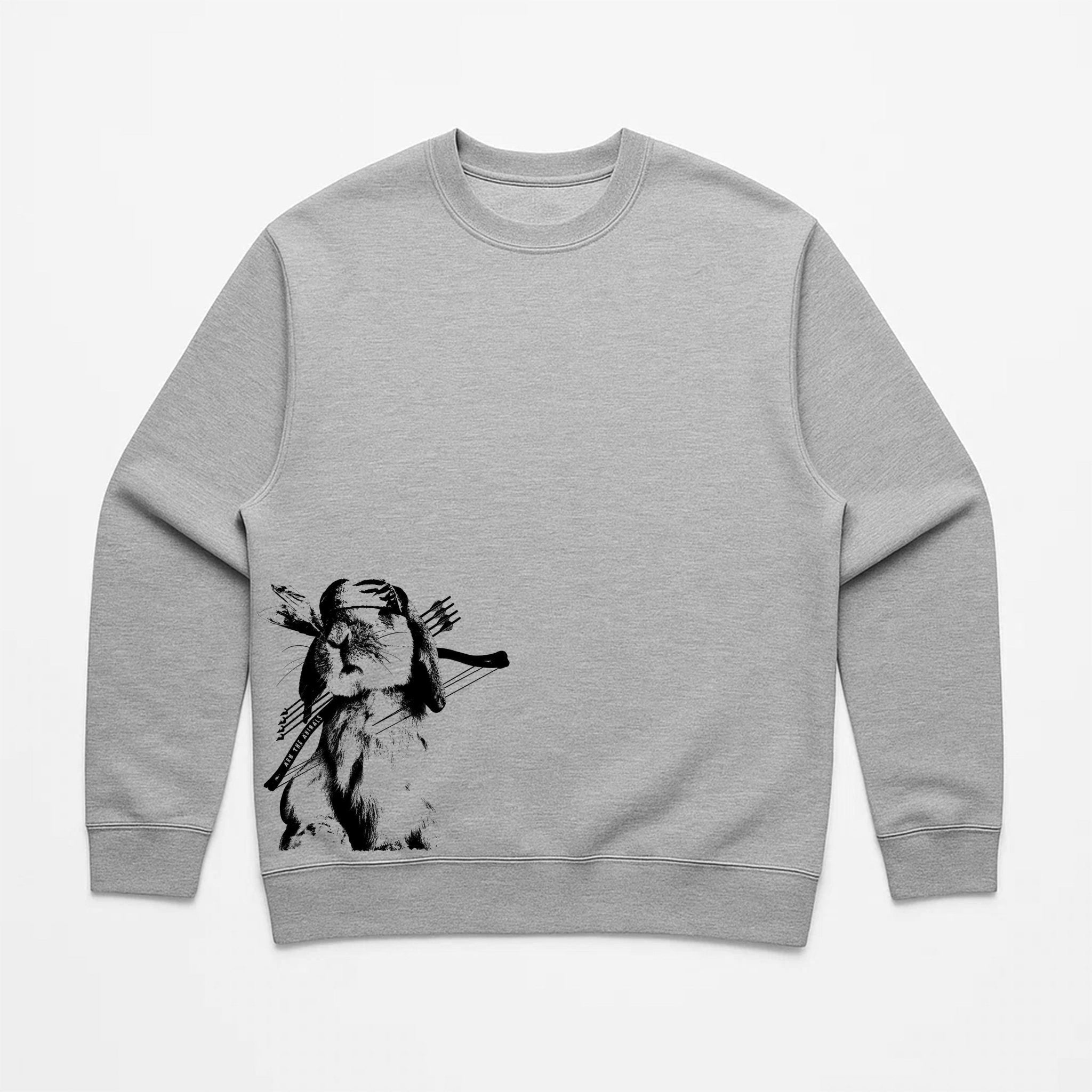 Unisex | Rambo Bunny | Crewneck Sweatshirt - Arm The Animals Clothing LLC