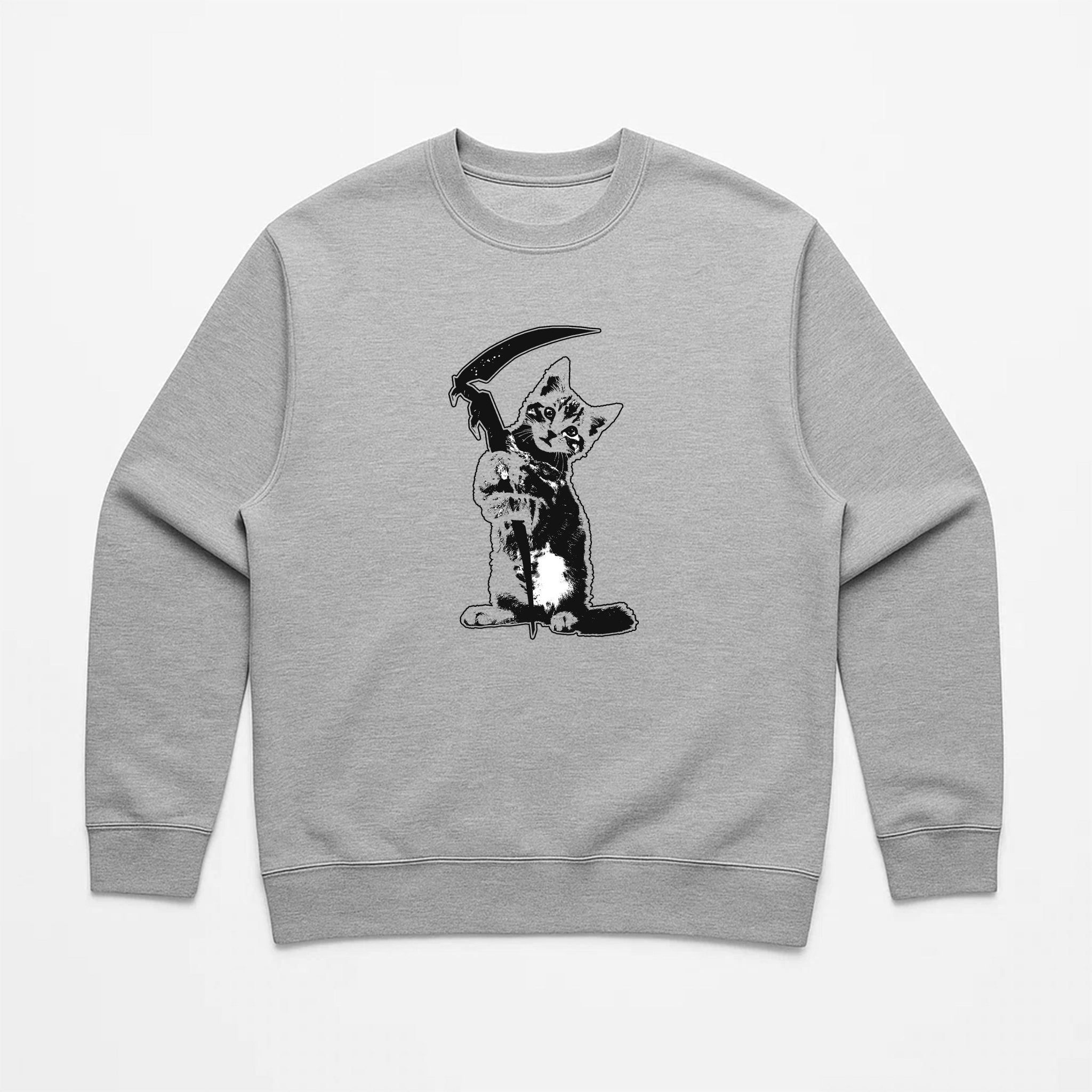 Unisex | Reaper Kitty | Crewneck Sweatshirt - Arm The Animals Clothing LLC