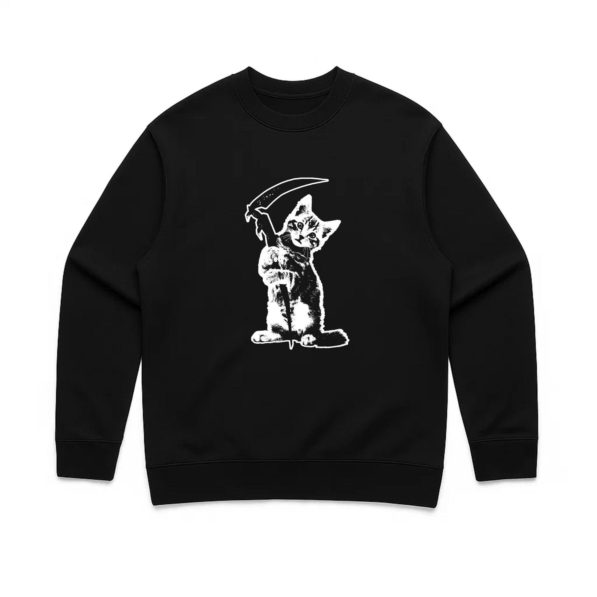 Unisex | Reaper Kitty | Crewneck Sweatshirt - Arm The Animals Clothing LLC