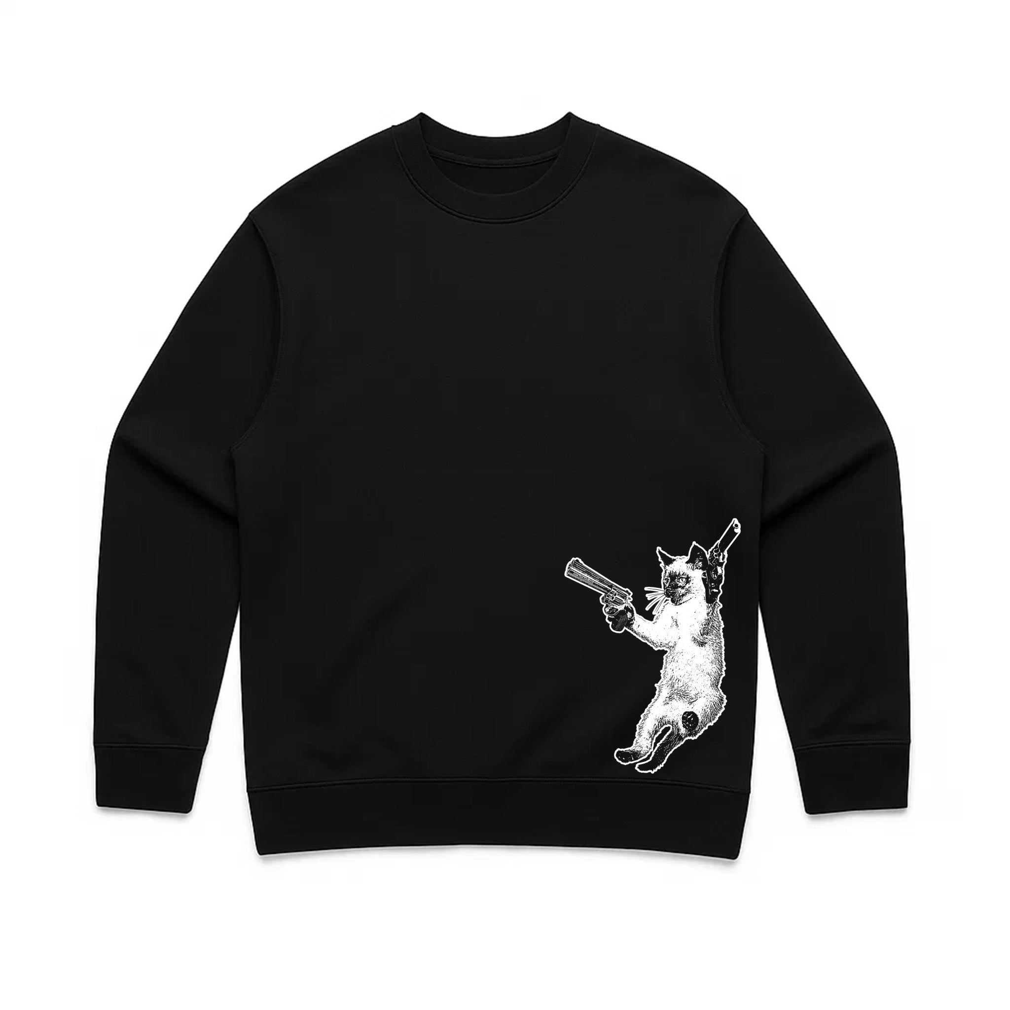 Unisex | The Cat And The Gat | Crewneck Sweatshirt - Arm The Animals Clothing LLC