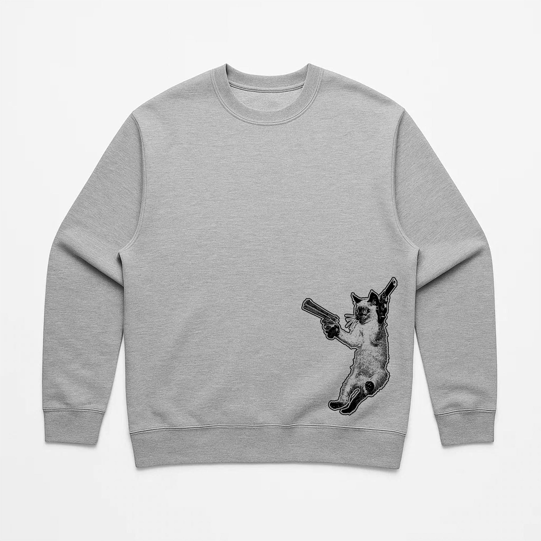 Unisex | The Cat And The Gat | Crewneck Sweatshirt - Arm The Animals Clothing LLC