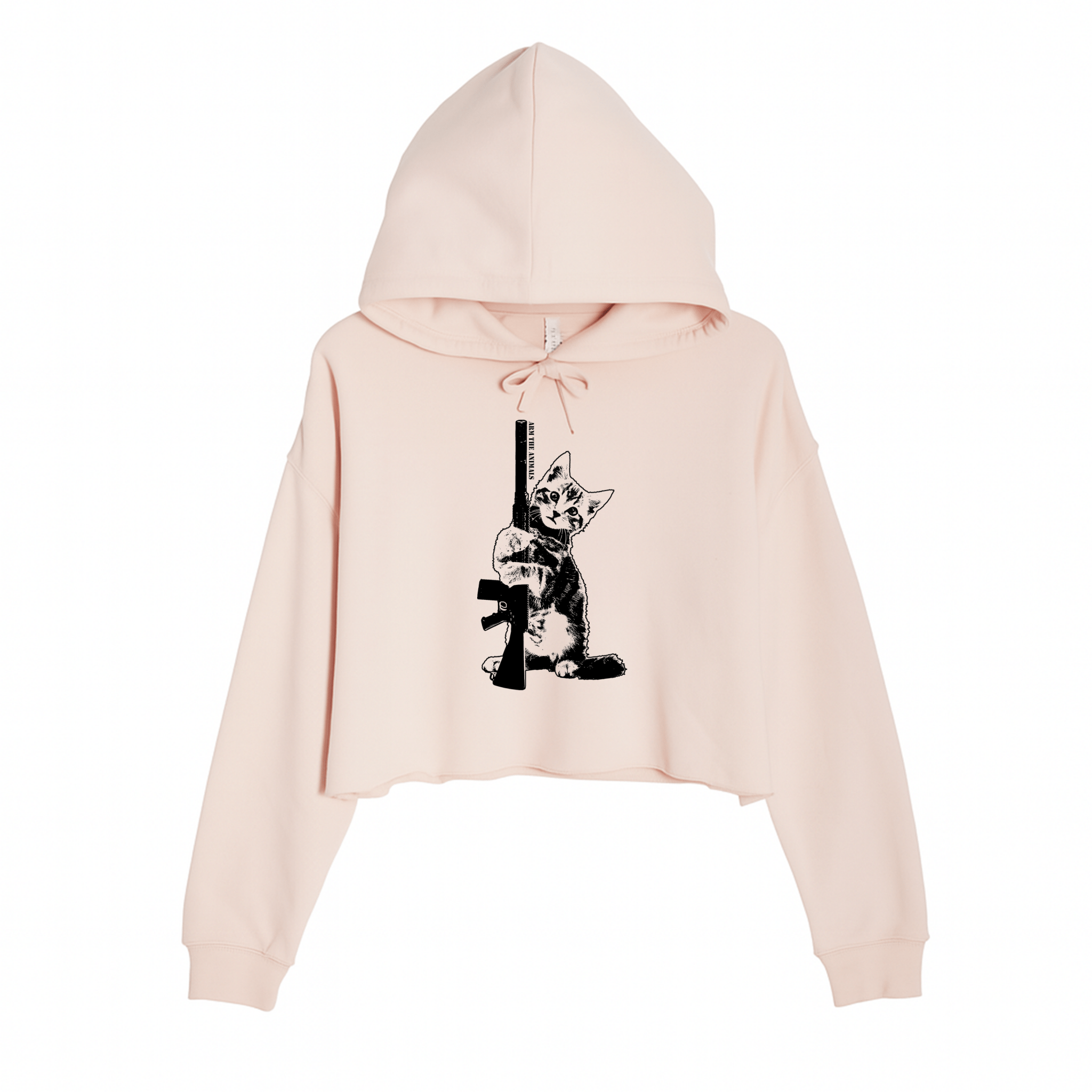 Women's | Ain't Kitten Around | Crop Hoodie - Arm The Animals Clothing LLC