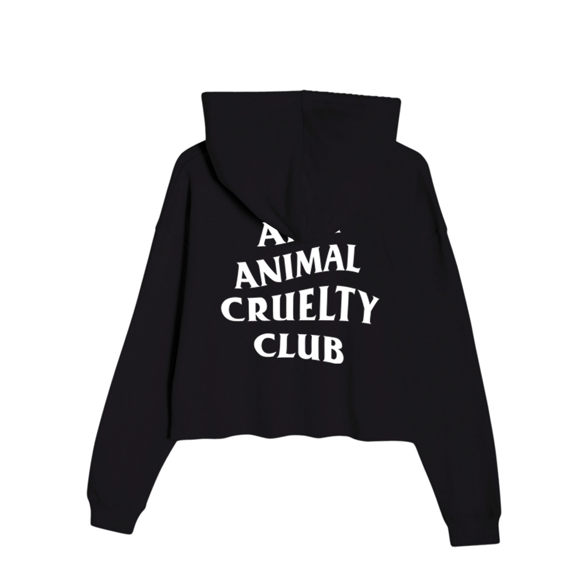 Women's | Anti Animal Cruelty Club | Crop Hoodie - Arm The Animals Clothing LLC