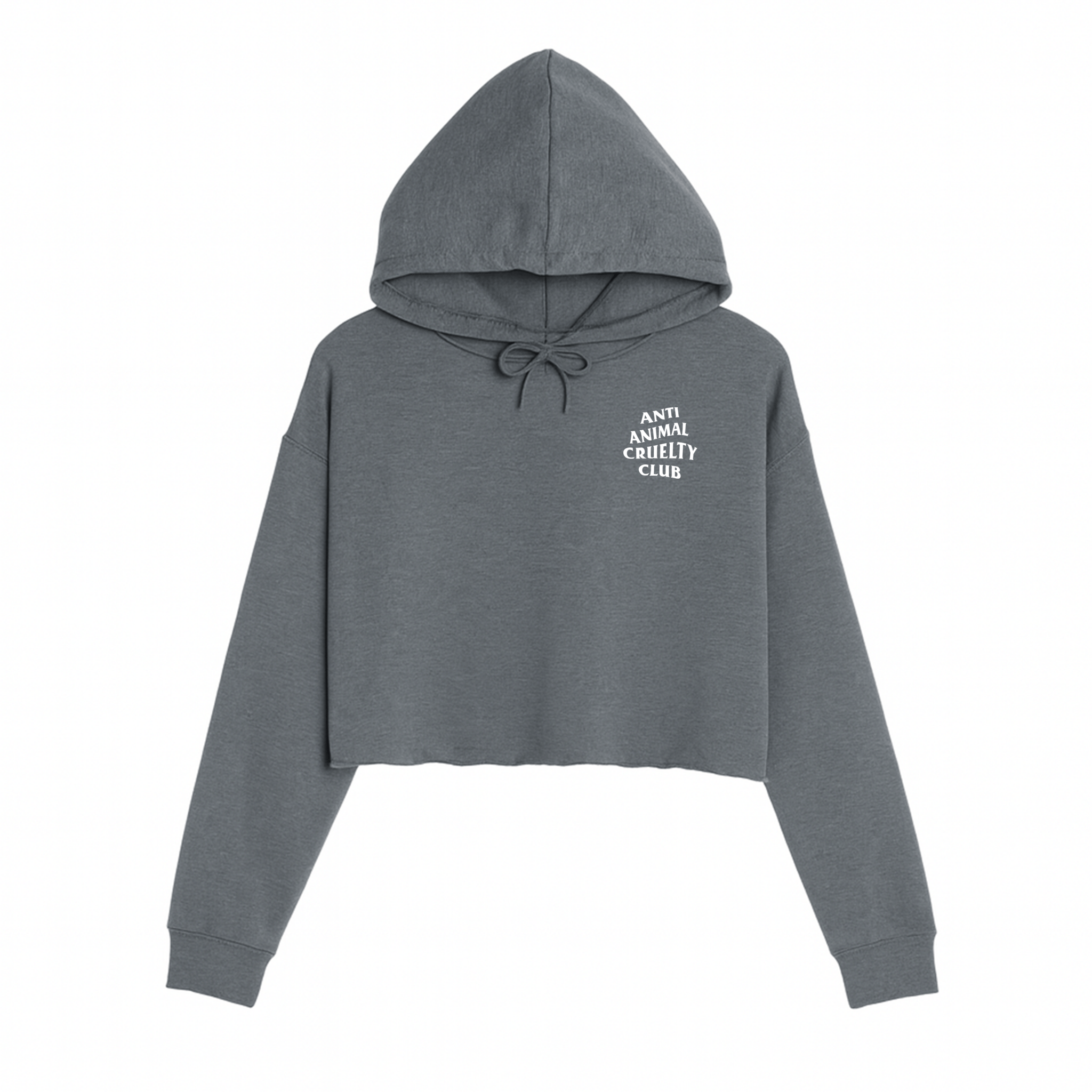 Women's | Anti Animal Cruelty Club | Crop Hoodie - Arm The Animals Clothing LLC