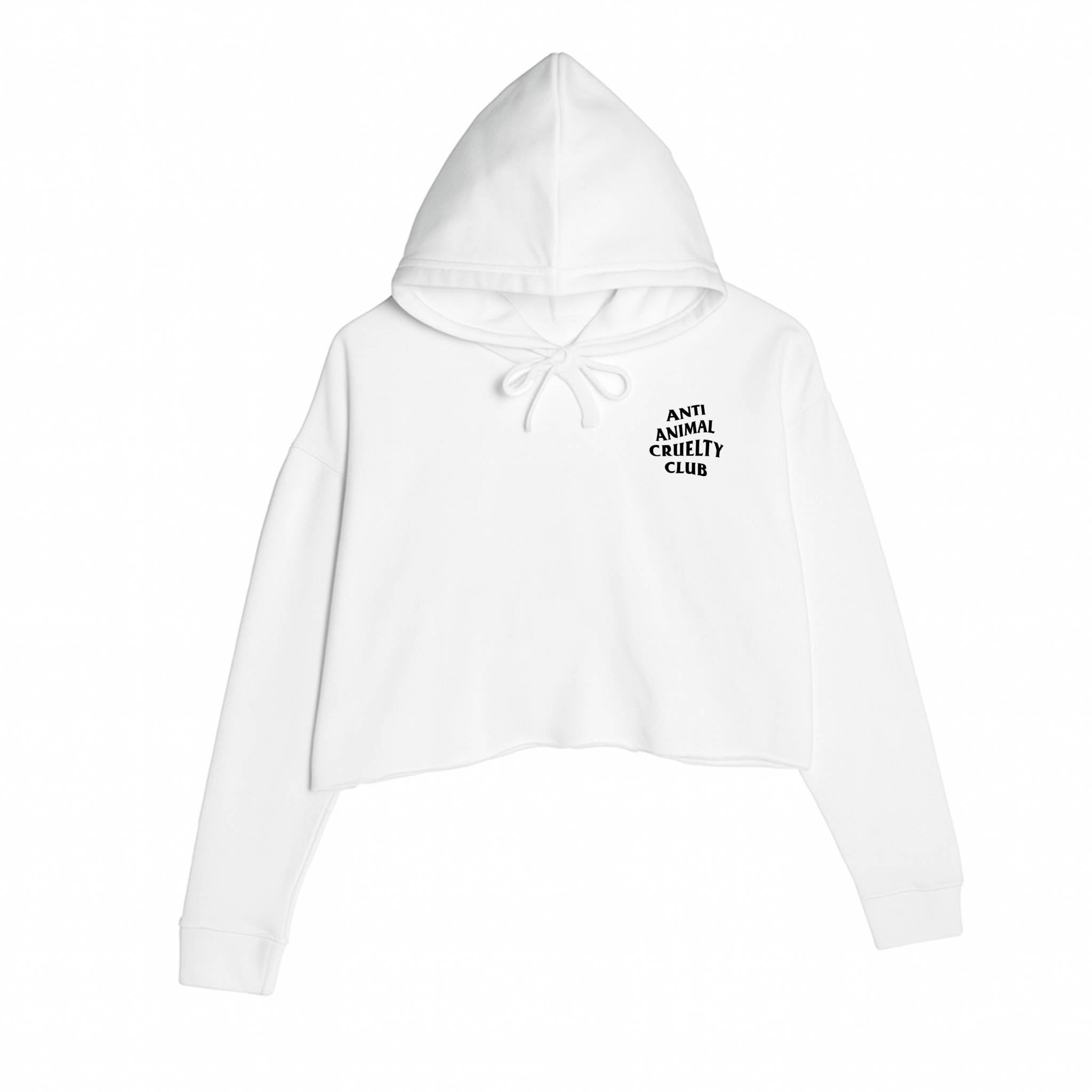 Women's | Anti Animal Cruelty Club | Crop Hoodie - Arm The Animals Clothing LLC