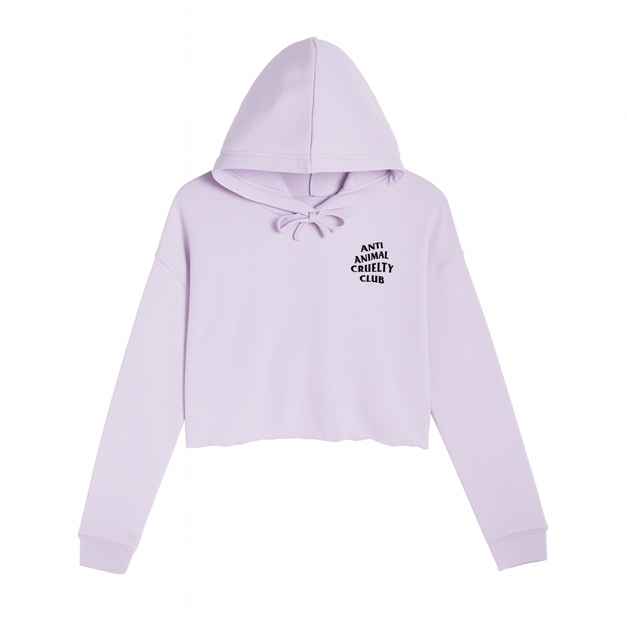 Women's | Anti Animal Cruelty Club | Crop Hoodie - Arm The Animals Clothing LLC