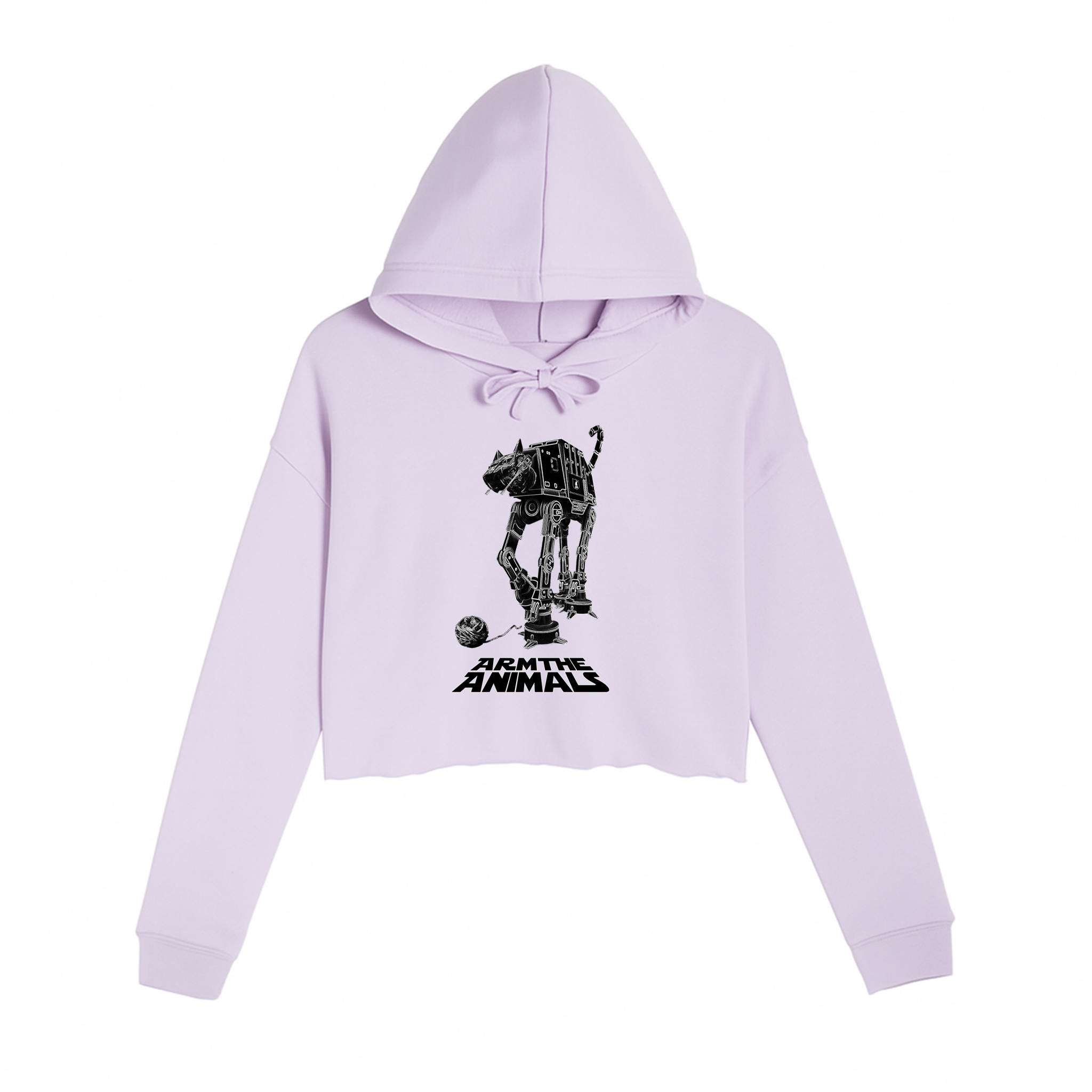 Women's | Cat - At | Crop Hoodie - Arm The Animals Clothing LLC