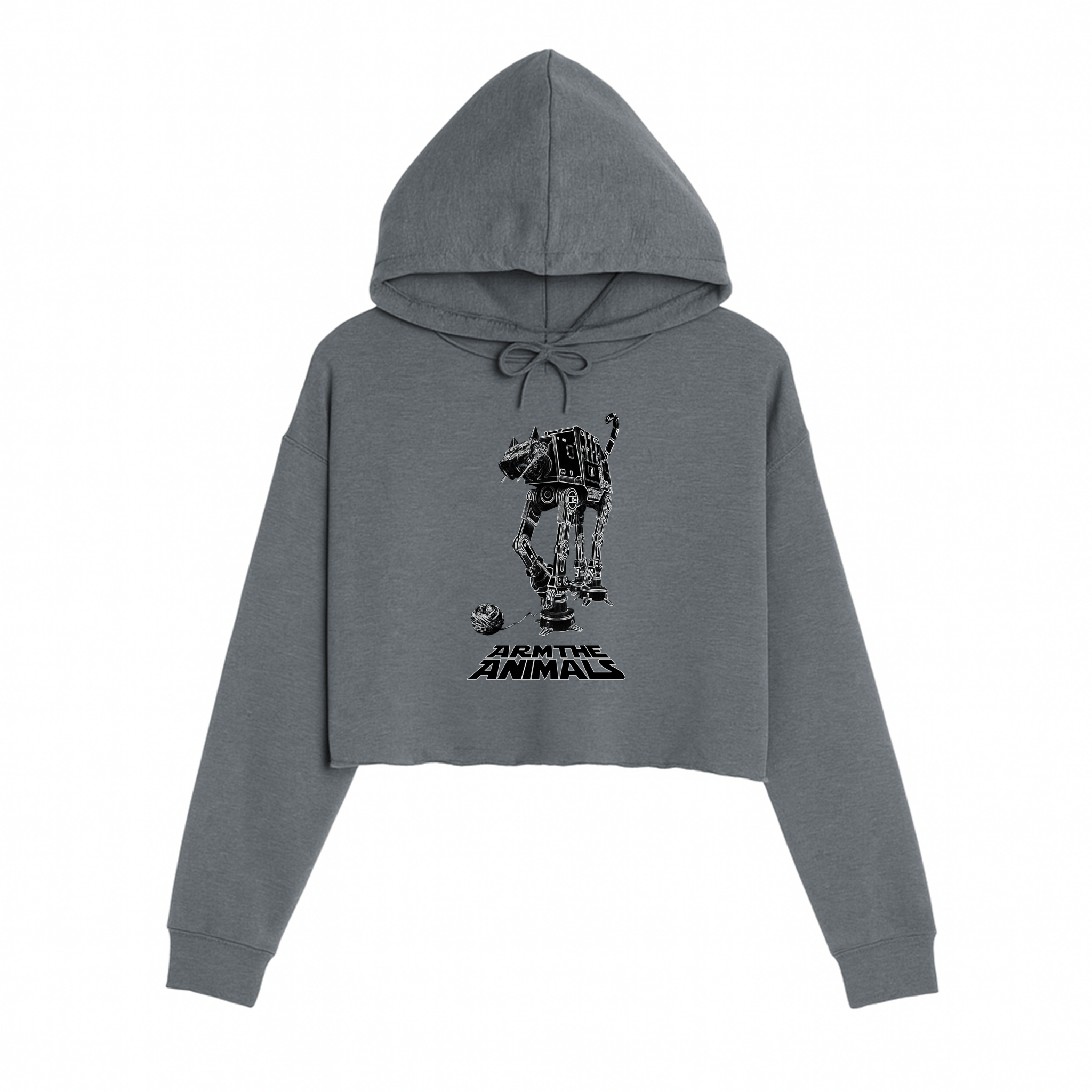 Women's | Cat - At | Crop Hoodie - Arm The Animals Clothing LLC