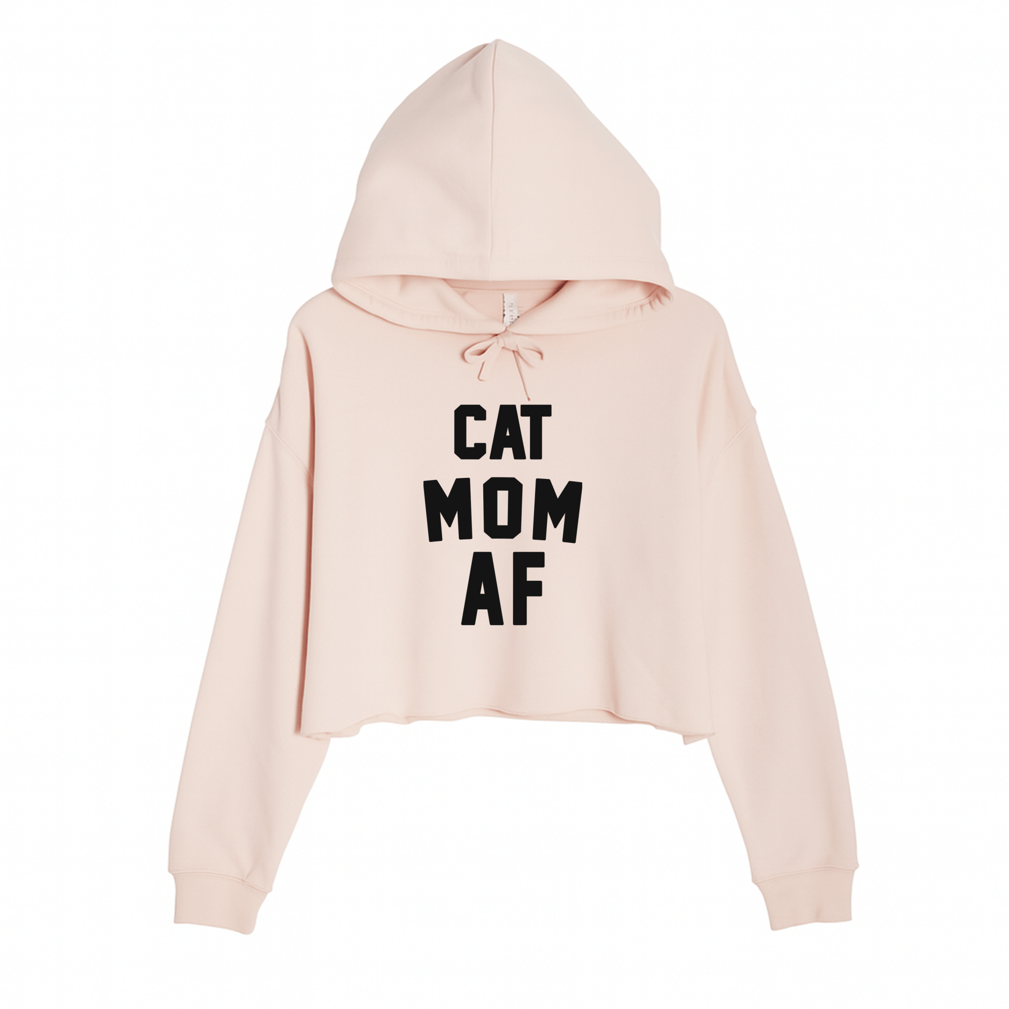 Women's | Cat Mom AF | Crop Hoodie - Arm The Animals Clothing LLC
