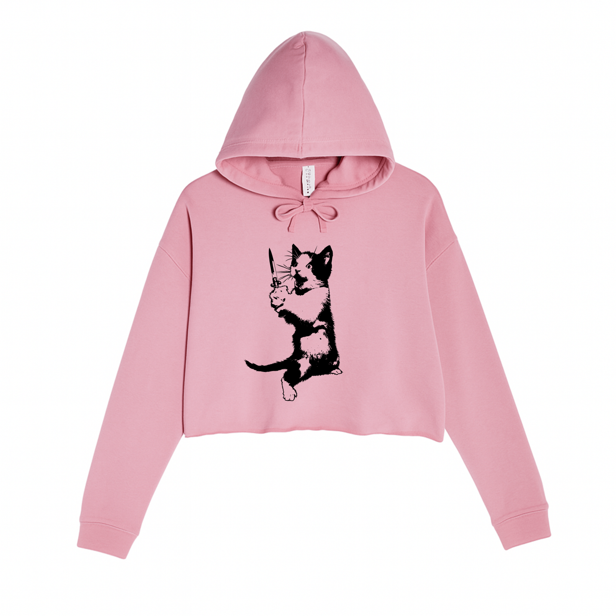 Women's | Cat The Ripper | Crop Hoodie - Arm The Animals Clothing LLC