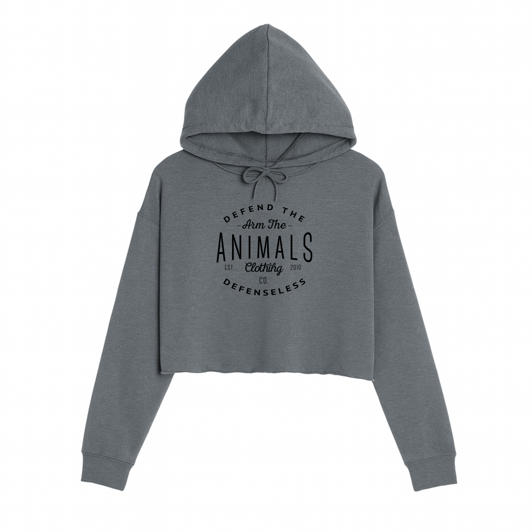 Women's | Defend The Defenseless | Crop Hoodie - Arm The Animals Clothing LLC