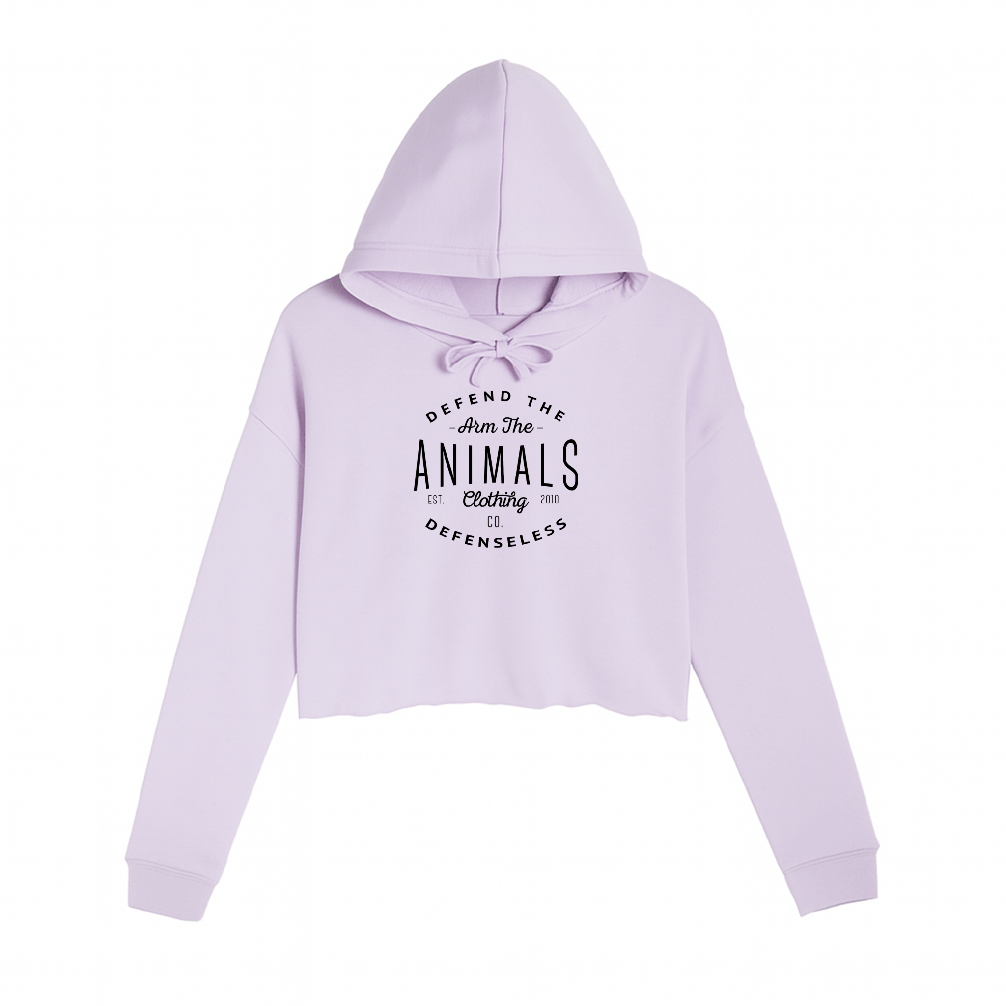 Women's | Defend The Defenseless | Crop Hoodie - Arm The Animals Clothing LLC