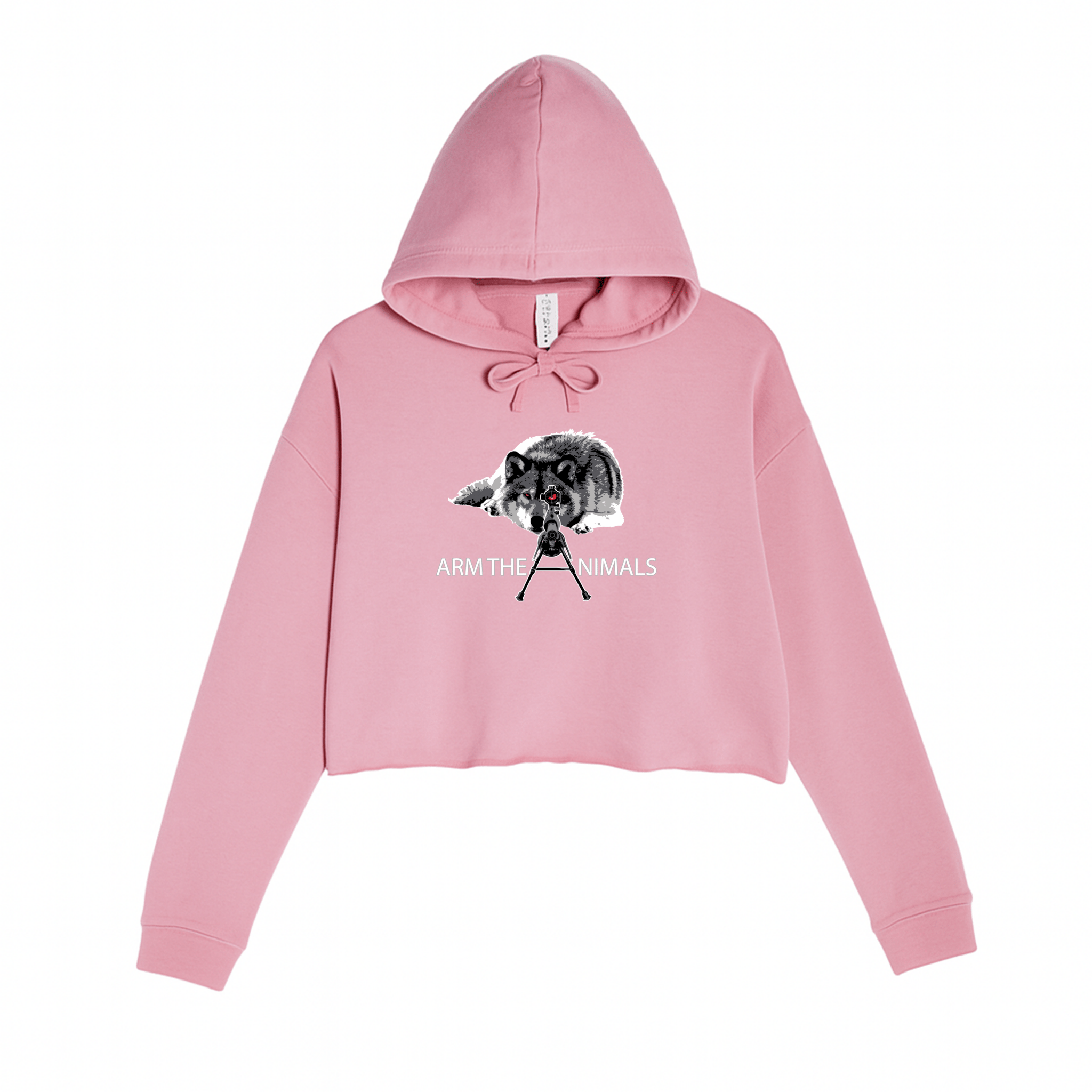 Women's | M - 16 Wolf | Crop Hoodie - Arm The Animals Clothing LLC