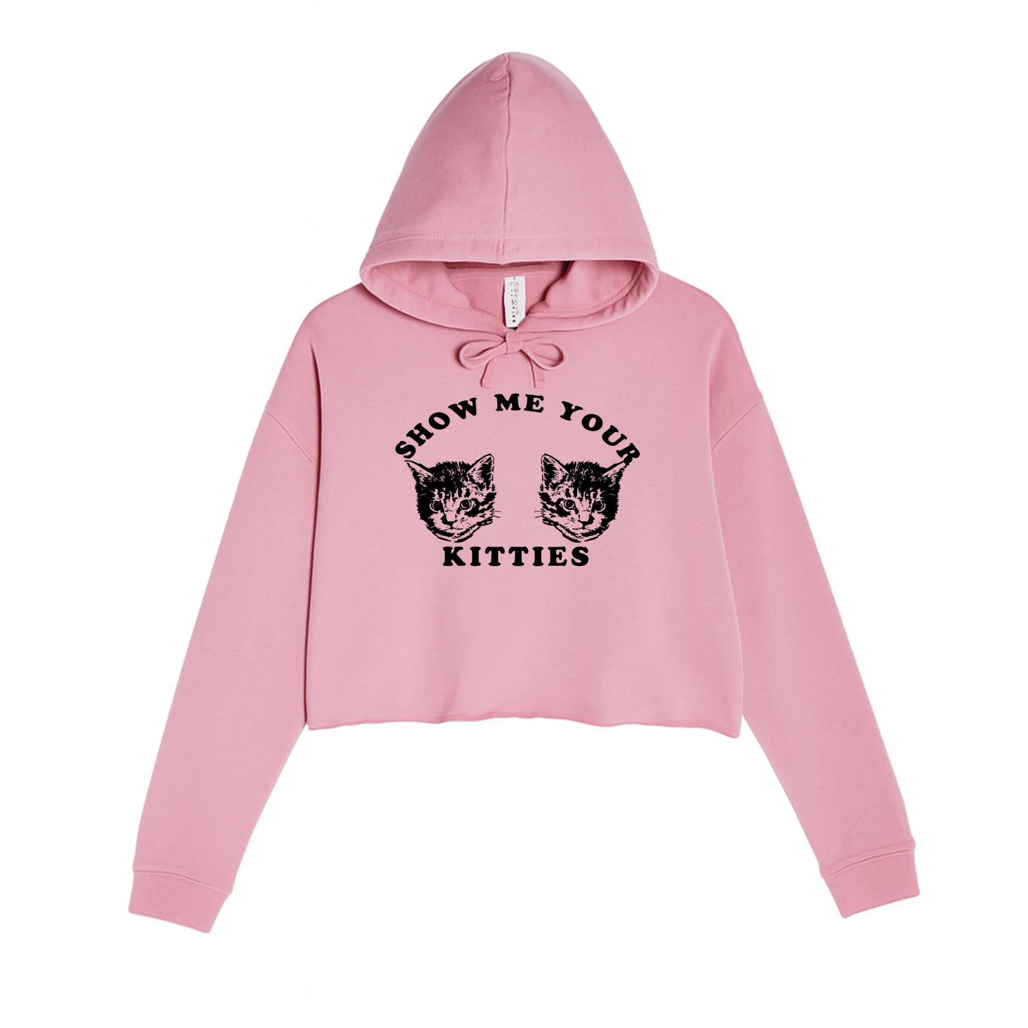 Women's | My Kitties | Crop Hoodie - Arm The Animals Clothing LLC