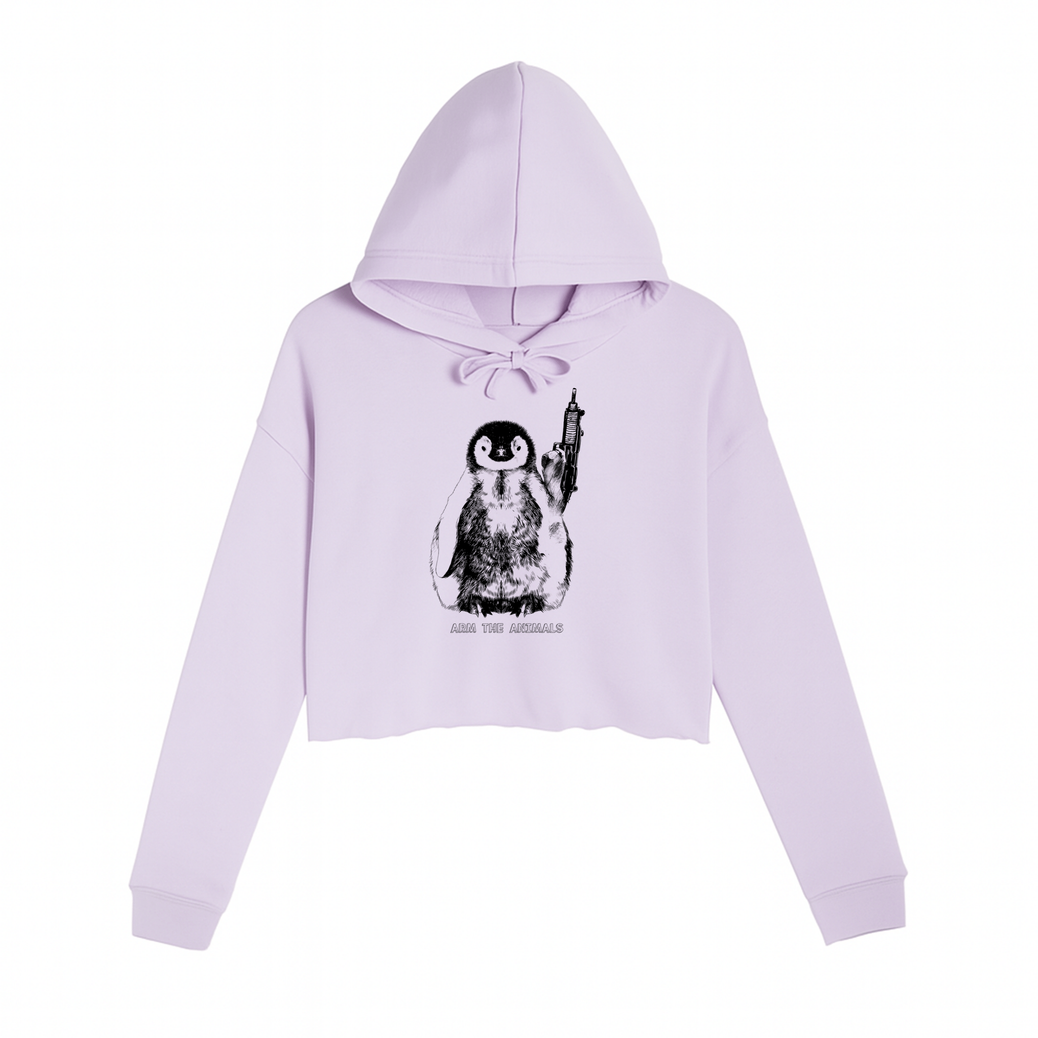 Women's | Pen - Gun | Crop Hoodie - Arm The Animals Clothing LLC