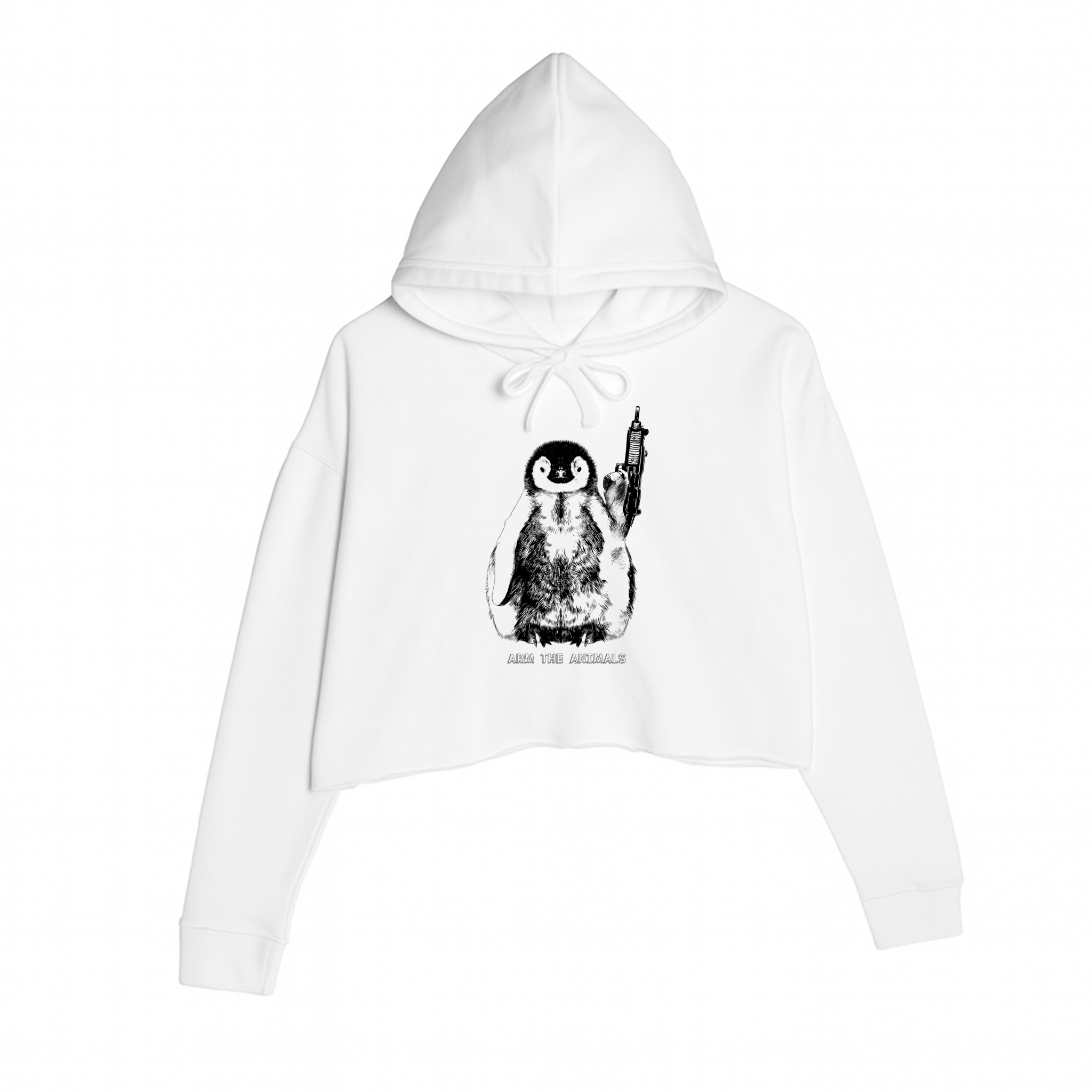 Women's | Pen - Gun | Crop Hoodie - Arm The Animals Clothing LLC