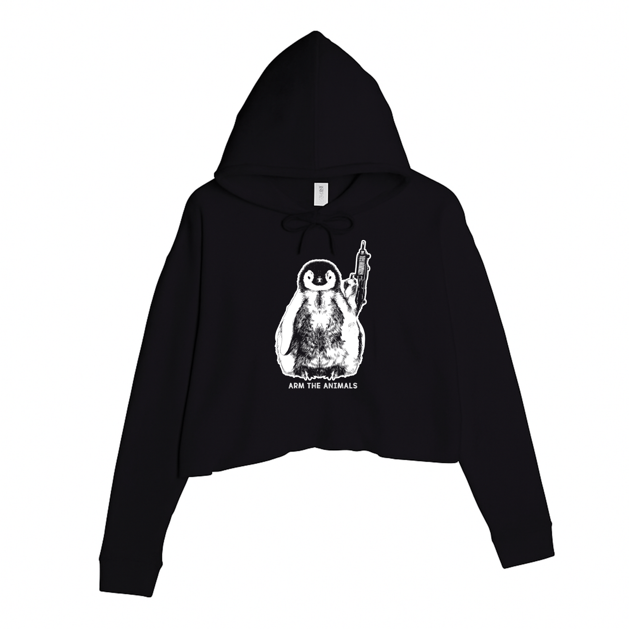 Women's | Pen - Gun | Crop Hoodie - Arm The Animals Clothing LLC