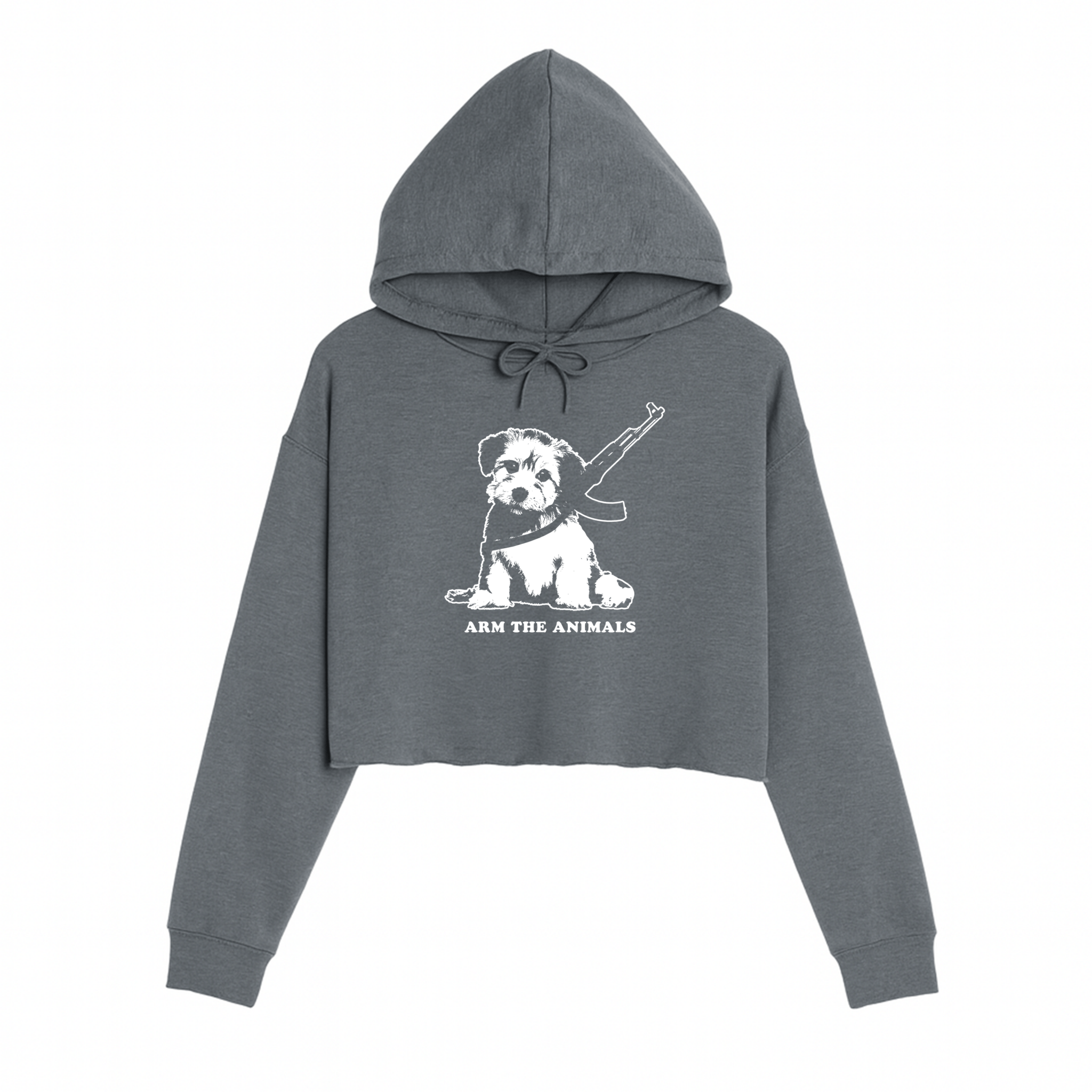 Women's | Puppy Power | Crop Hoodie - Arm The Animals Clothing LLC