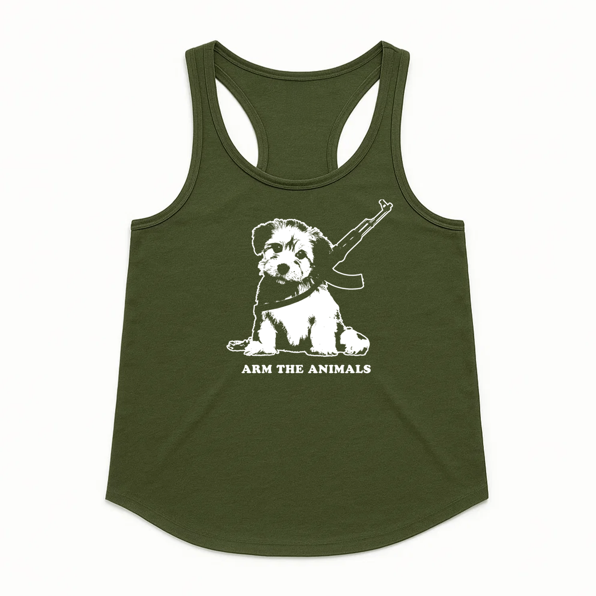 Women's | Puppy Power | Racerback Tank - Arm The Animals Clothing LLC