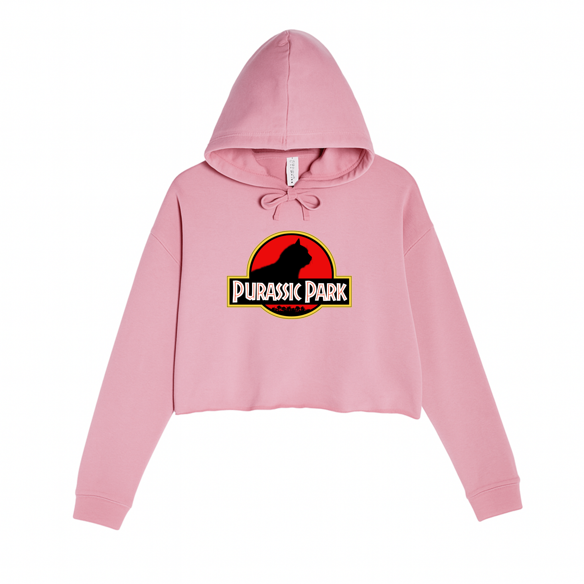 Women's | Purrassic Park | Crop Hoodie - Arm The Animals Clothing LLC