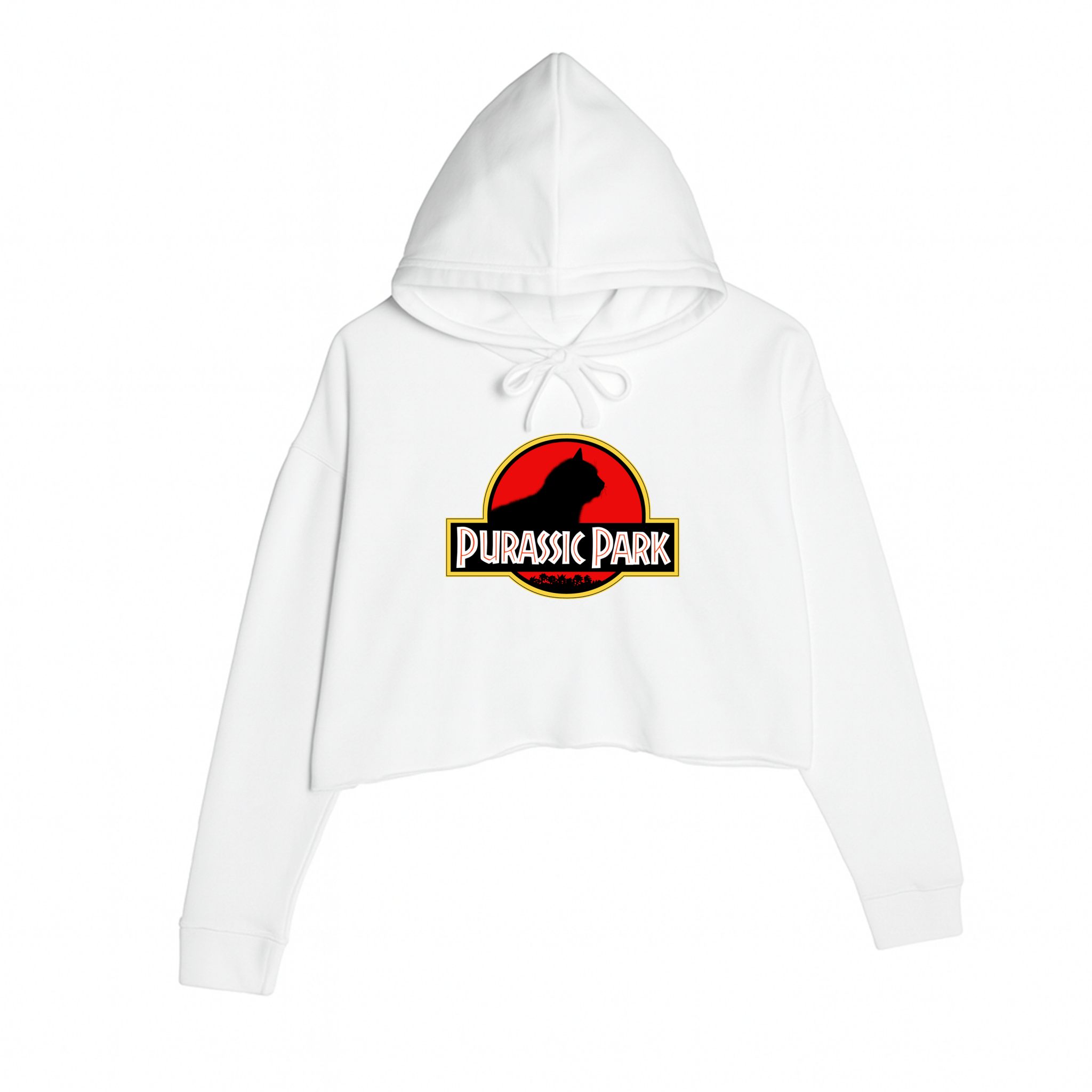 Women's | Purrassic Park | Crop Hoodie - Arm The Animals Clothing LLC