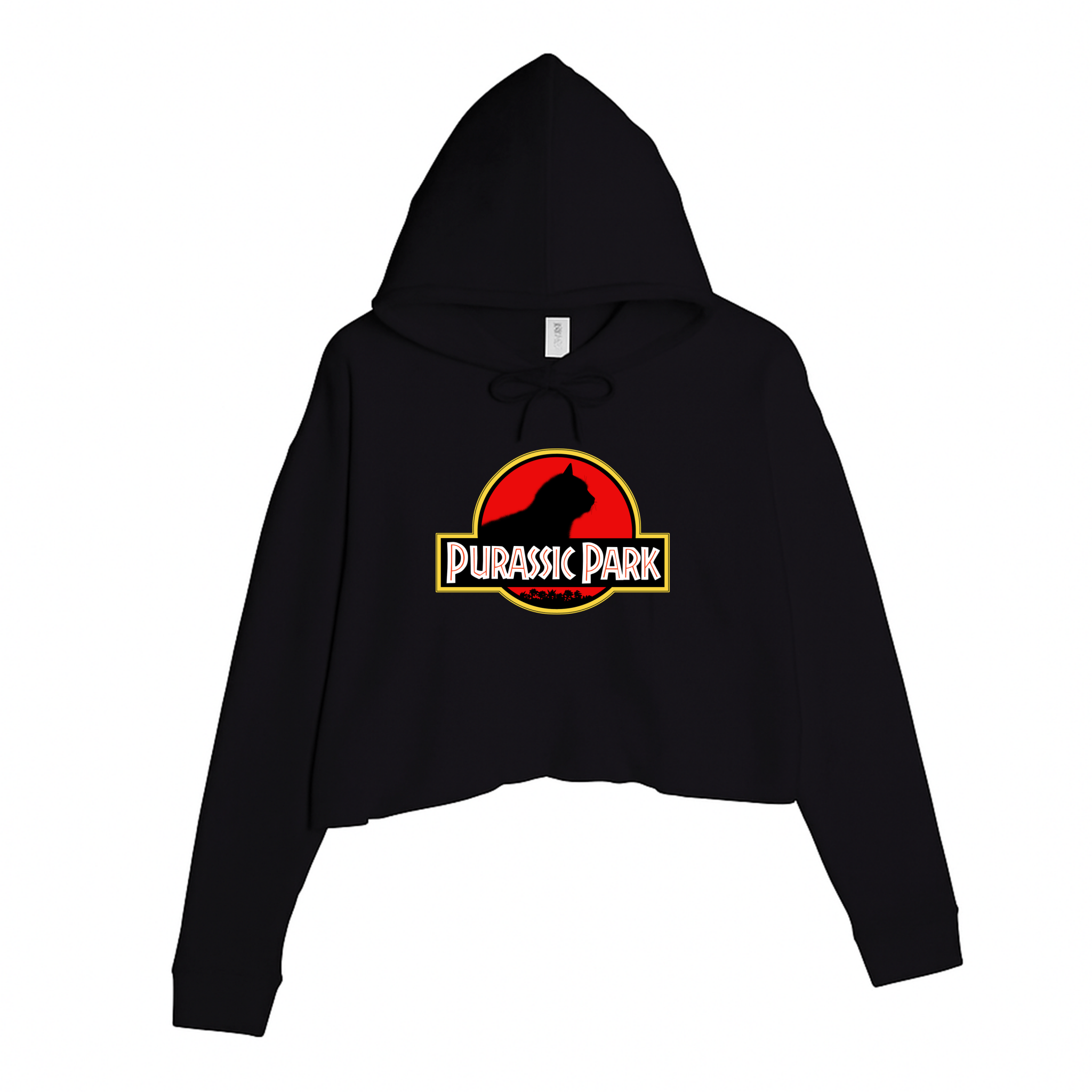 Women's | Purrassic Park | Crop Hoodie - Arm The Animals Clothing LLC