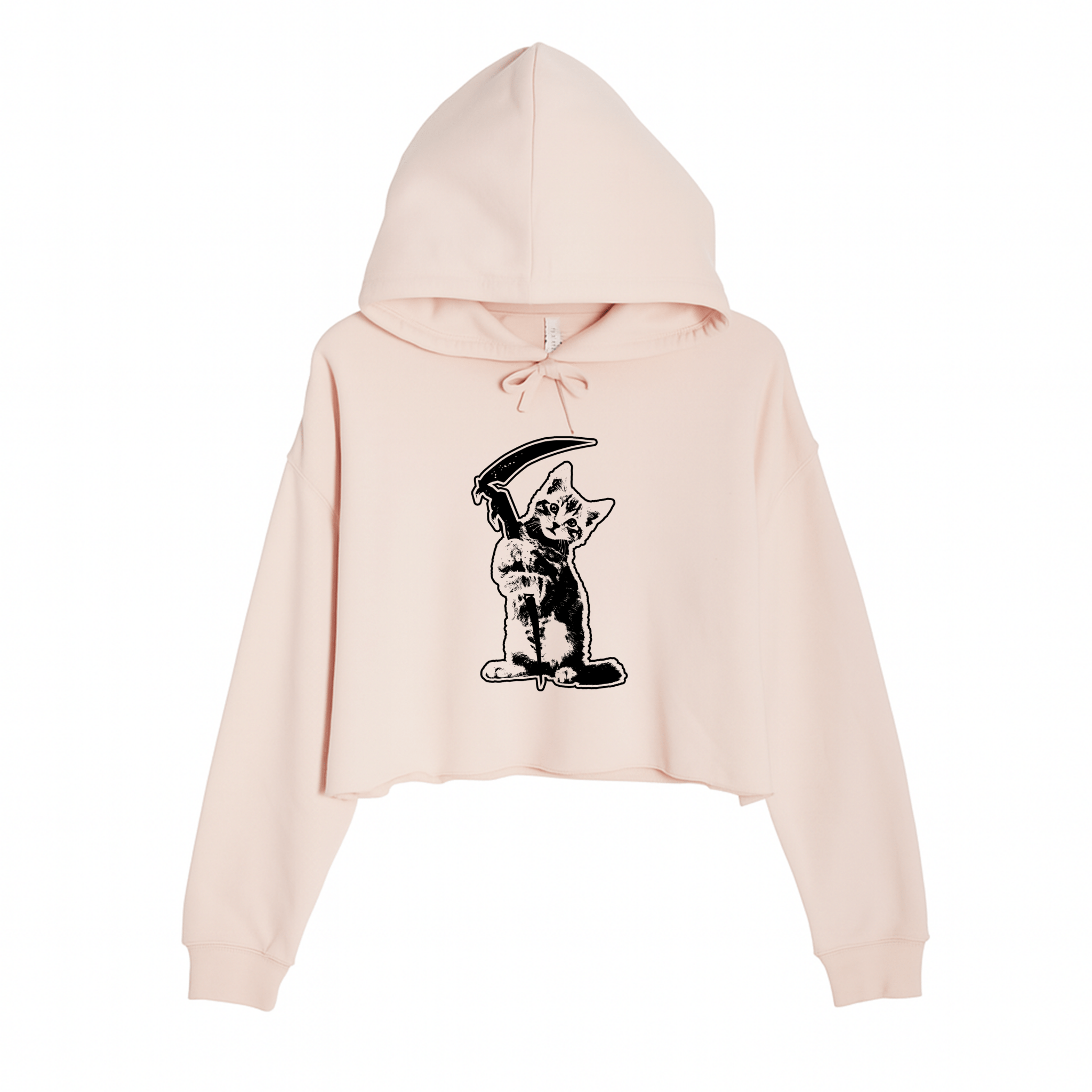 Women's | Reaper Kitty | Crop Hoodie - Arm The Animals Clothing LLC