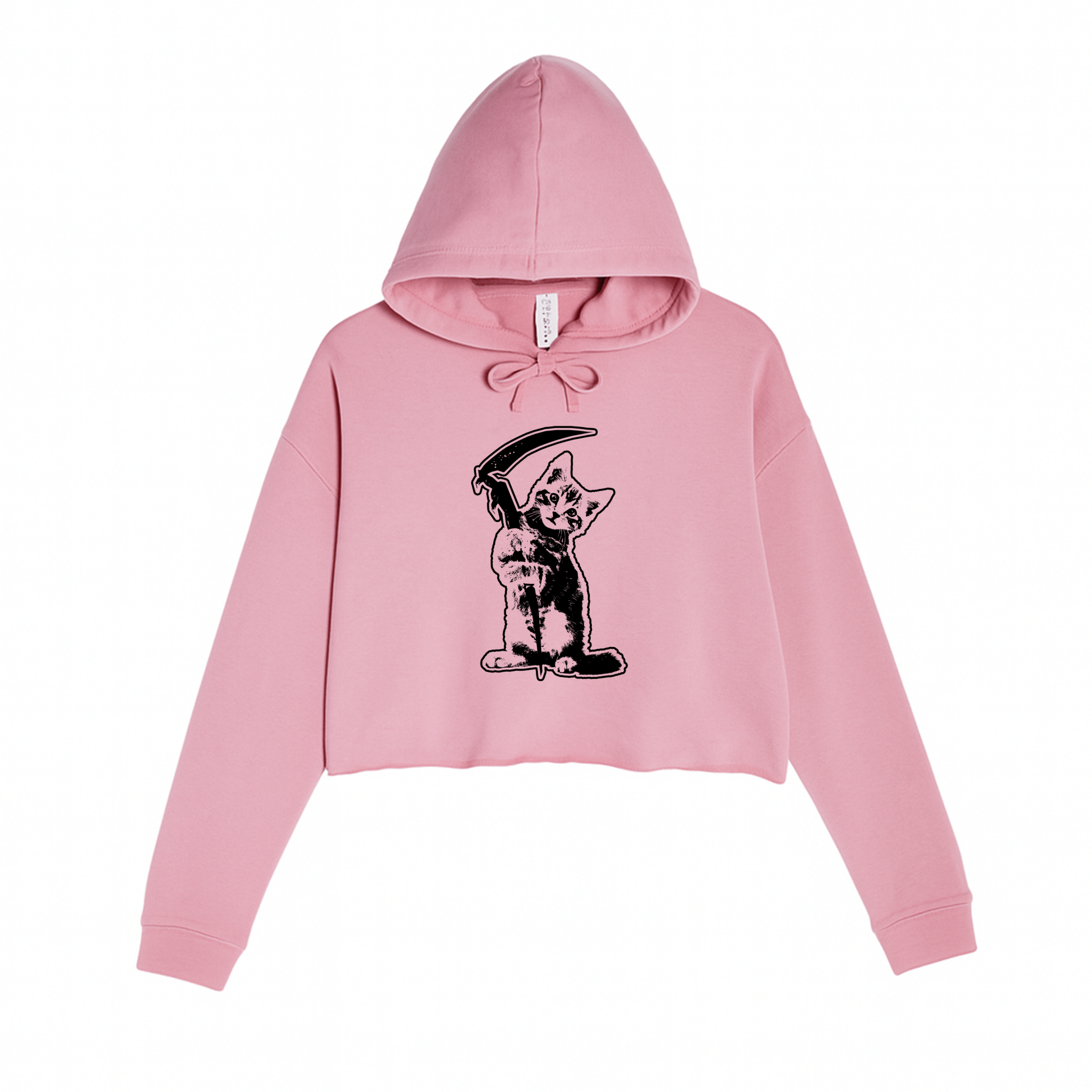 Women's | Reaper Kitty | Crop Hoodie - Arm The Animals Clothing LLC