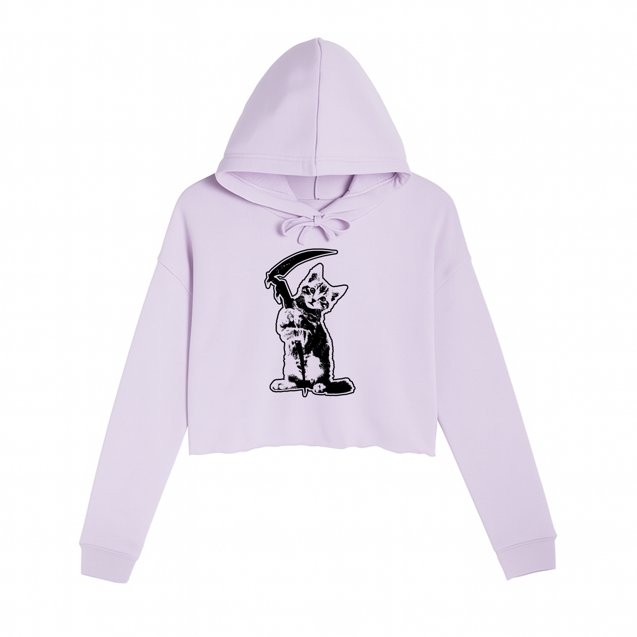 Women's | Reaper Kitty | Crop Hoodie - Arm The Animals Clothing LLC