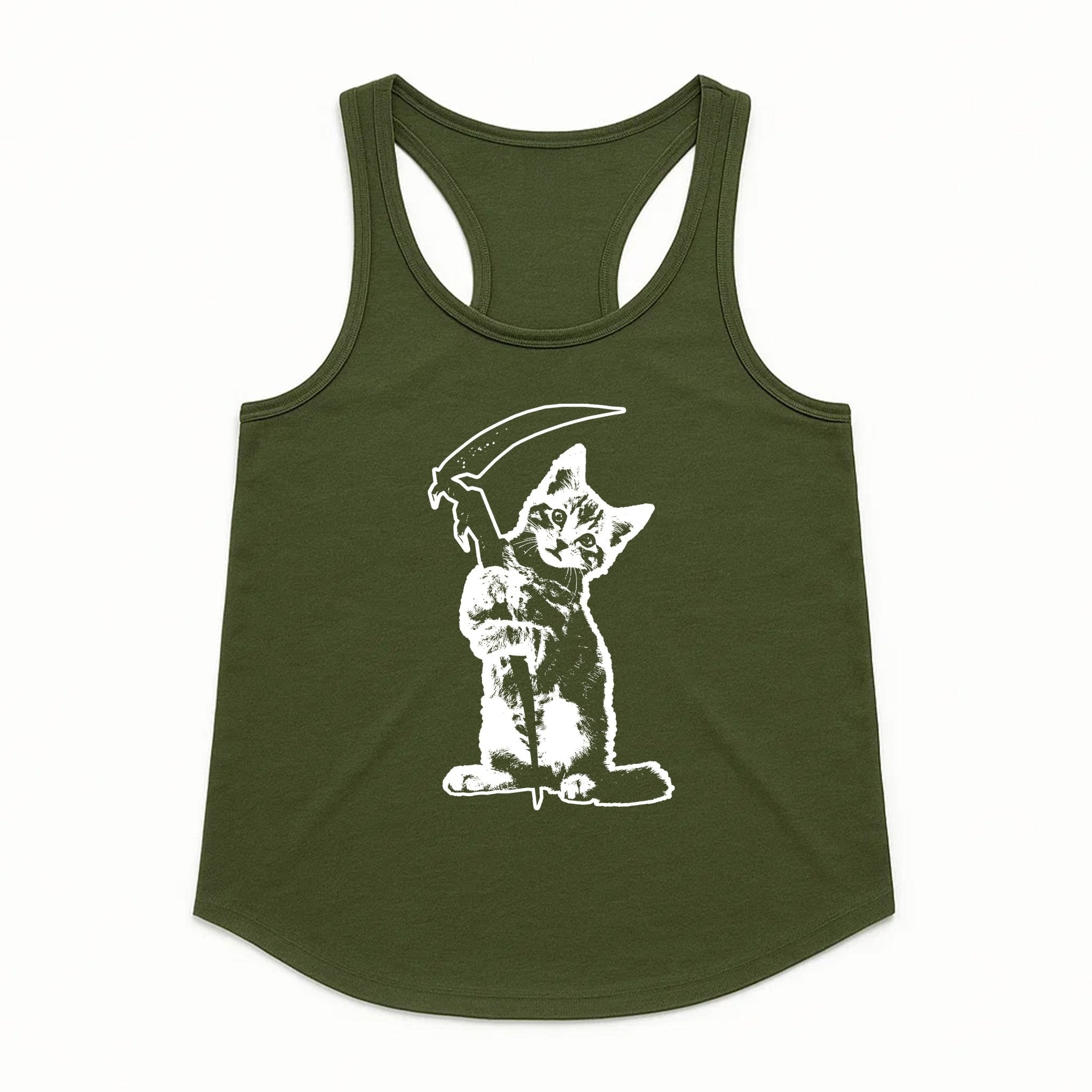 Women's | Reaper Kitty | Tank Top - Arm The Animals Clothing LLC