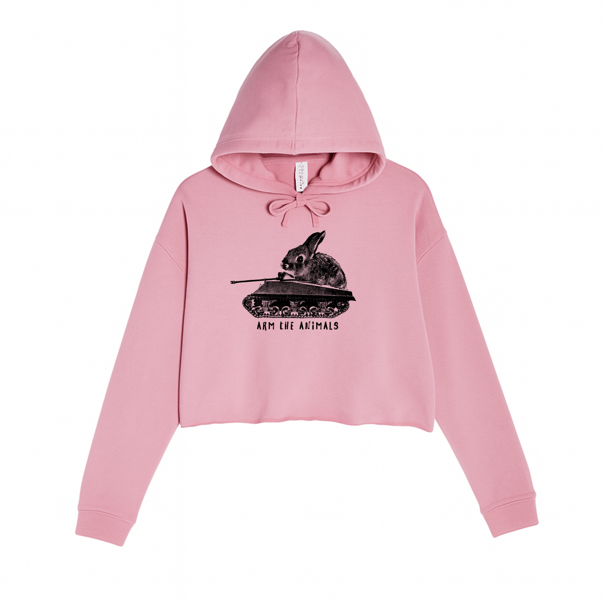 Women's | Renegade Bunny | Crop Hoodie - Arm The Animals Clothing LLC