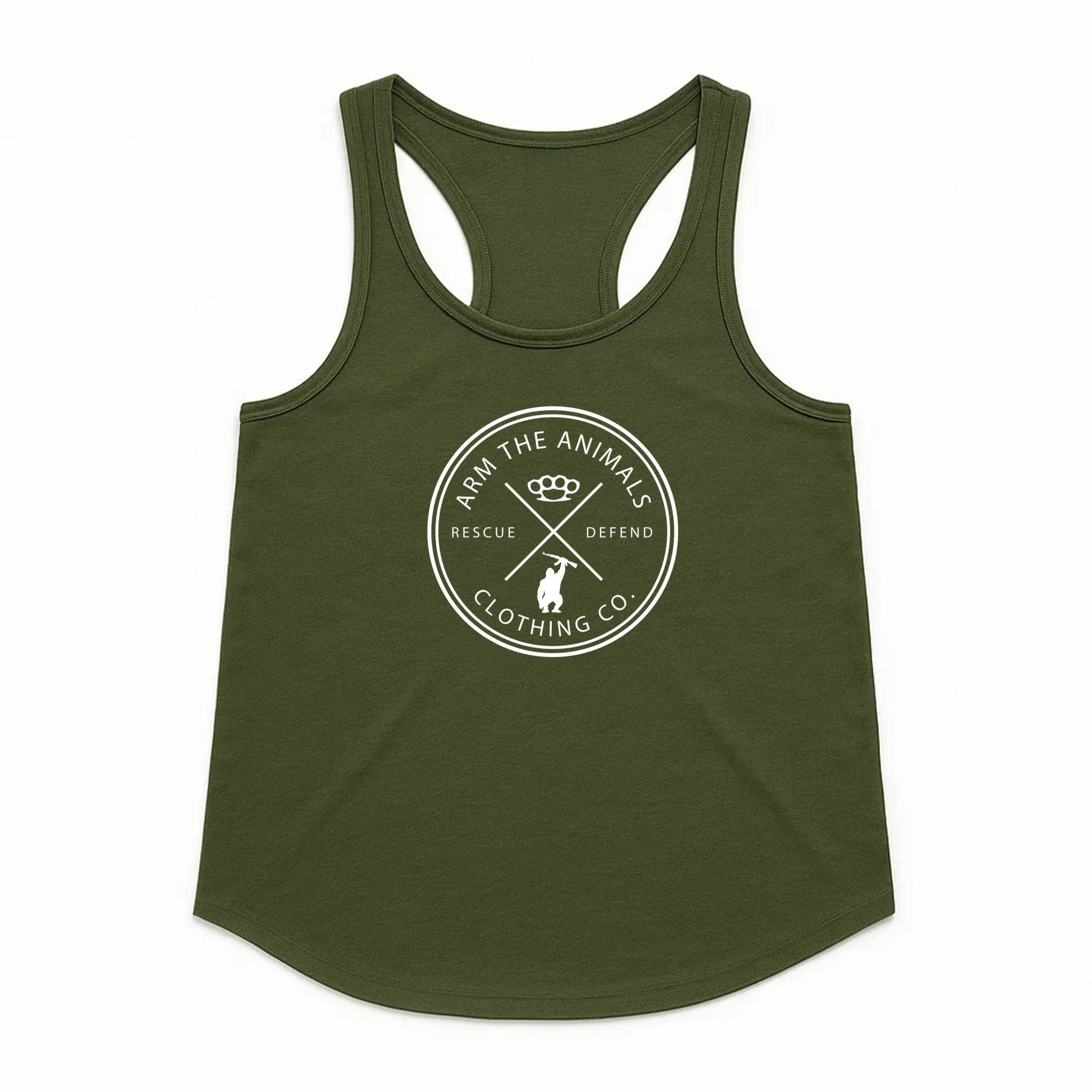 Women's | Rescue Knuckles Logo | Tank Top - Arm The Animals Clothing LLC
