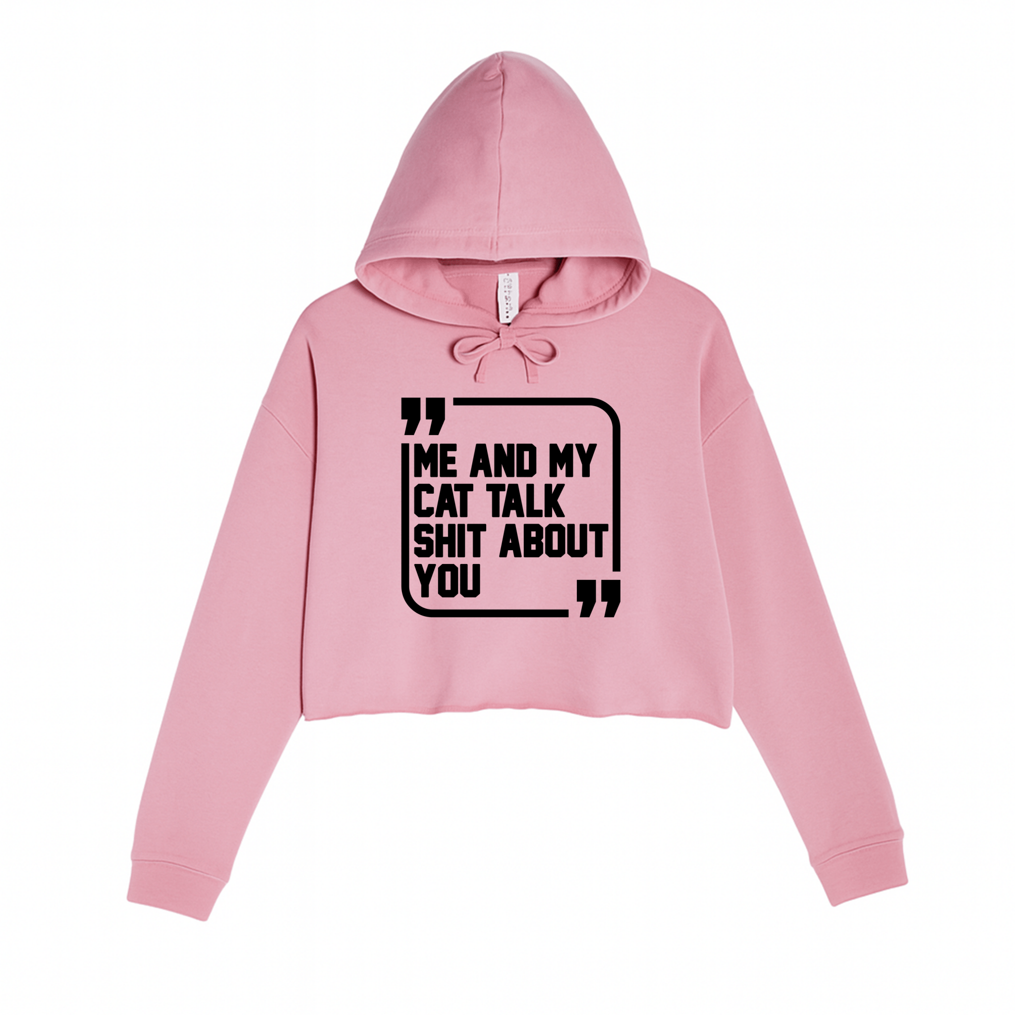 Women's | Sh*t Talker - Cat | Crop Hoodie - Arm The Animals Clothing LLC