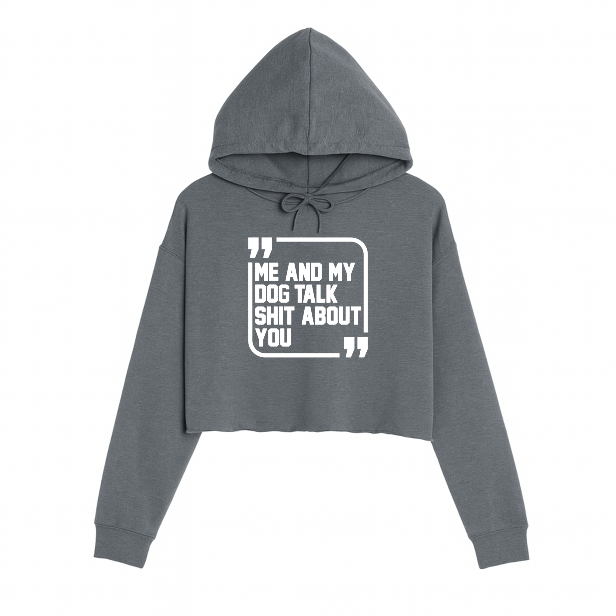 Women's | Sh*t Talker - Dog | Crop Hoodie - Arm The Animals Clothing LLC