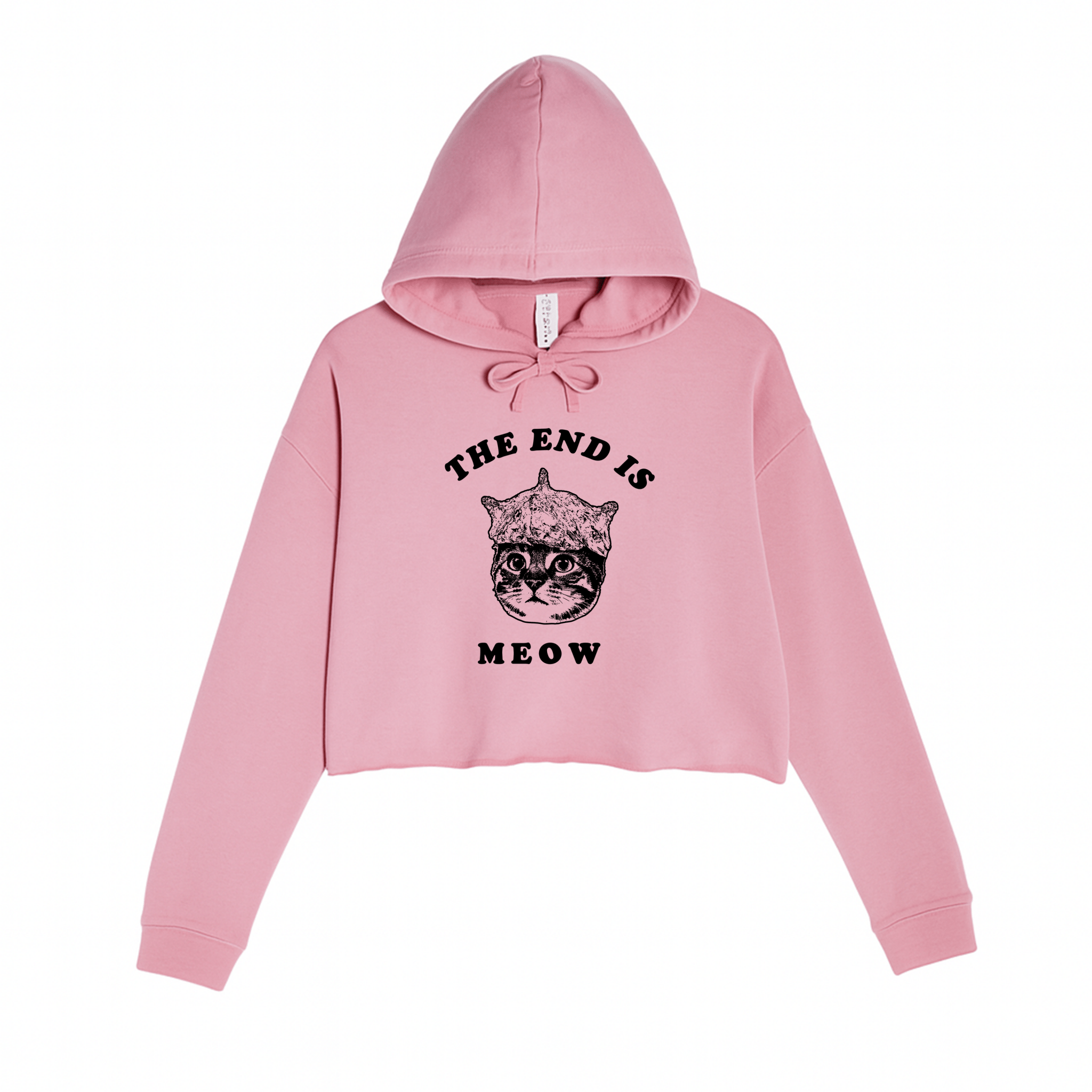 Women's | The End Is Meow | Crop Hoodie - Arm The Animals Clothing LLC