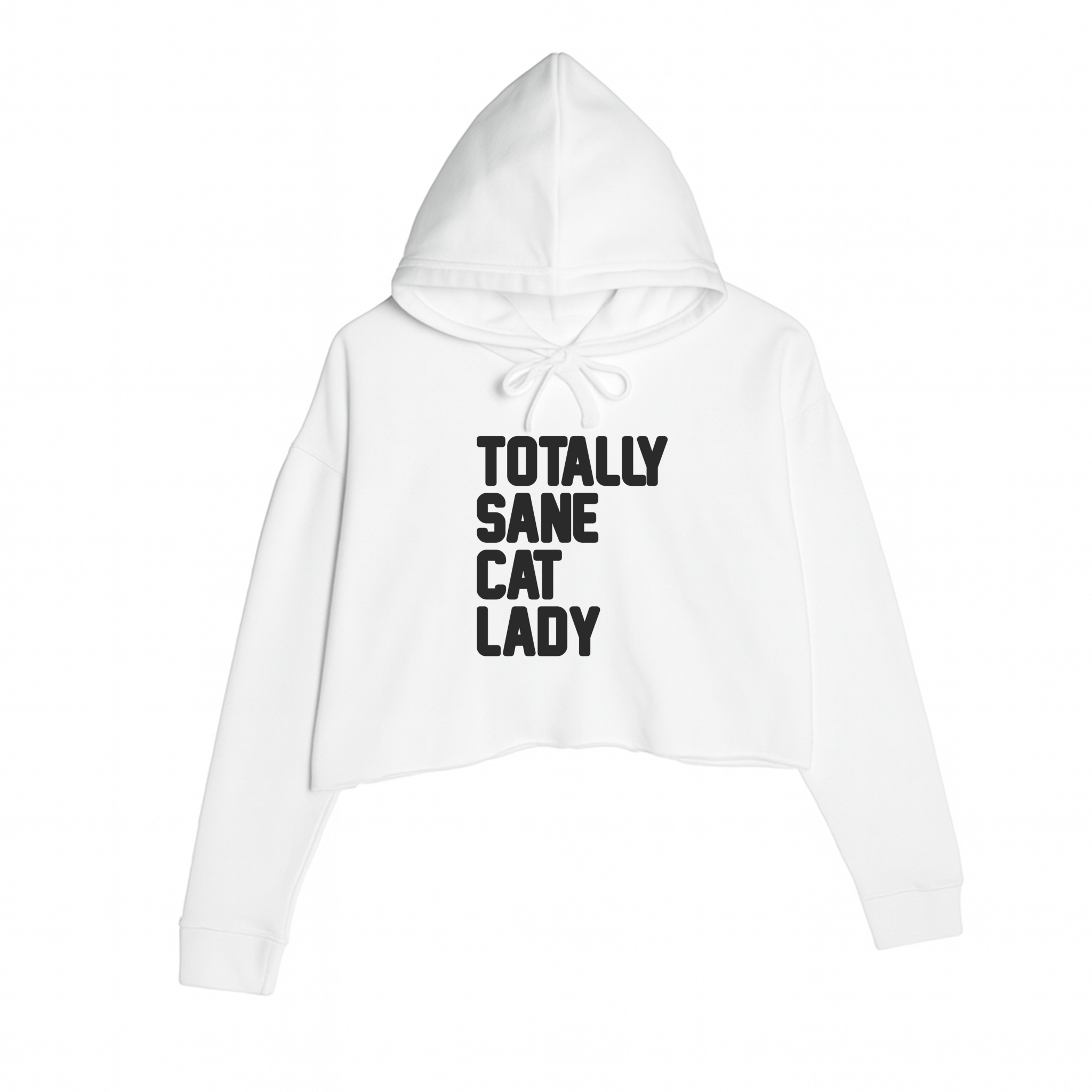 Women's | Totally Sane Cat Lady | Crop Hoodie - Arm The Animals Clothing LLC