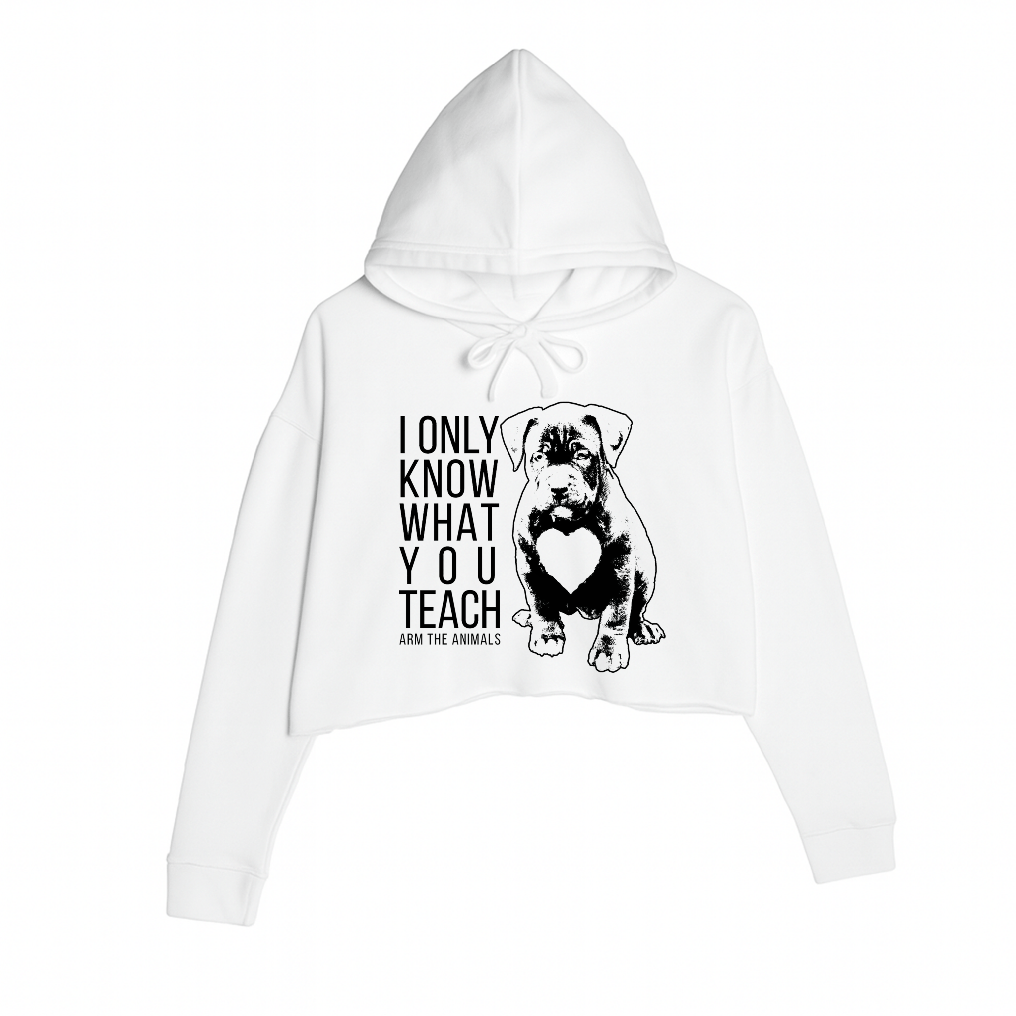 Women's | What You Teach | Crop Hoodie - Arm The Animals Clothing LLC