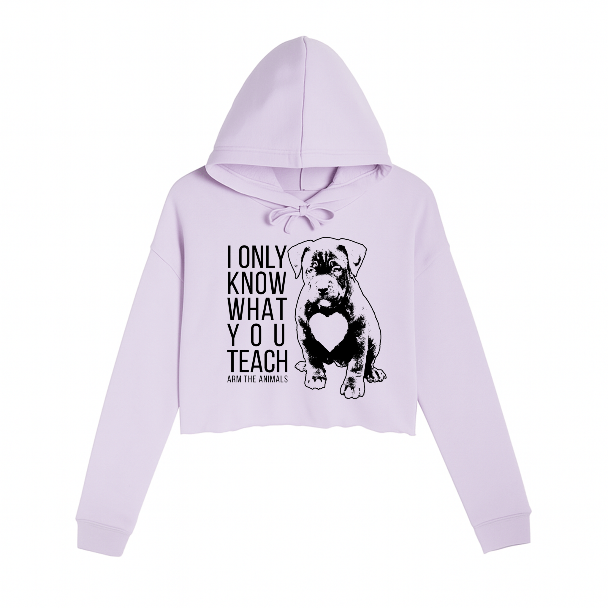 Women's | What You Teach | Crop Hoodie - Arm The Animals Clothing LLC